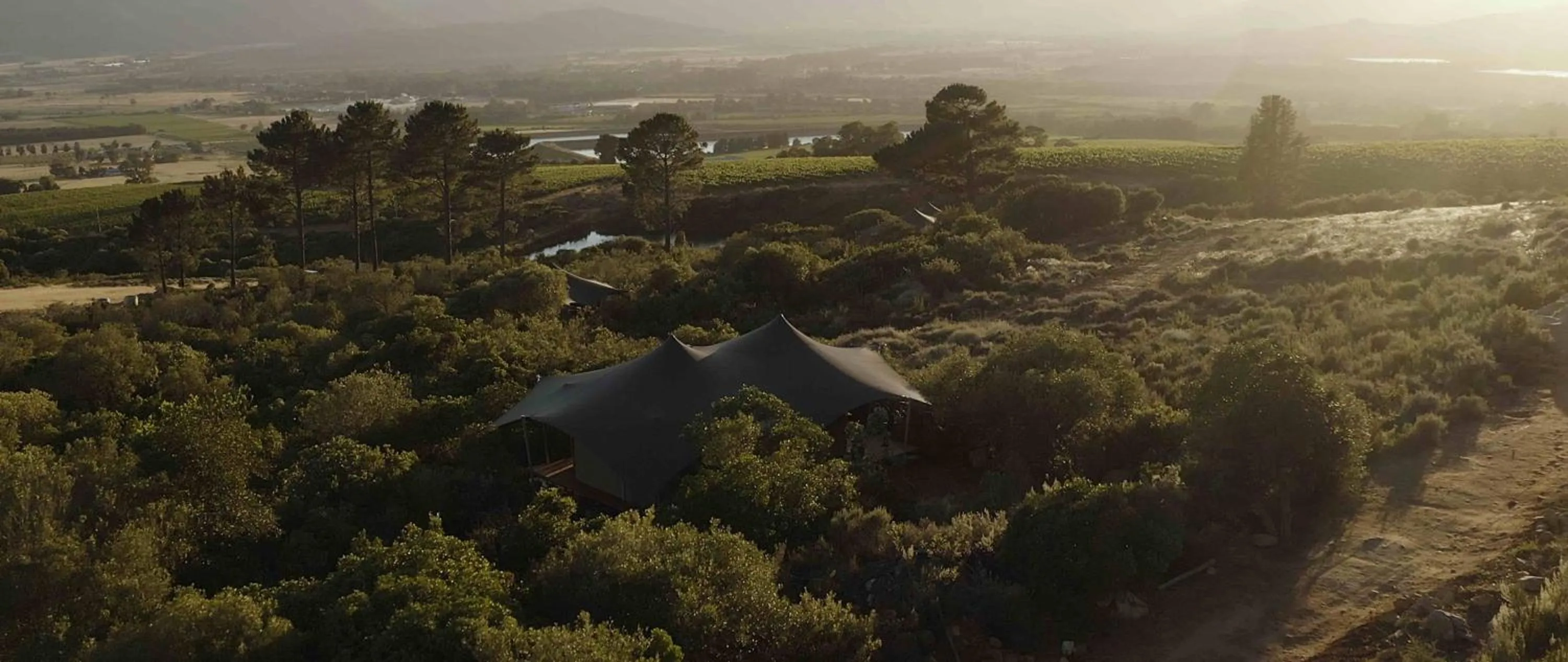 Natural landscape in Boschendal Farm Estate