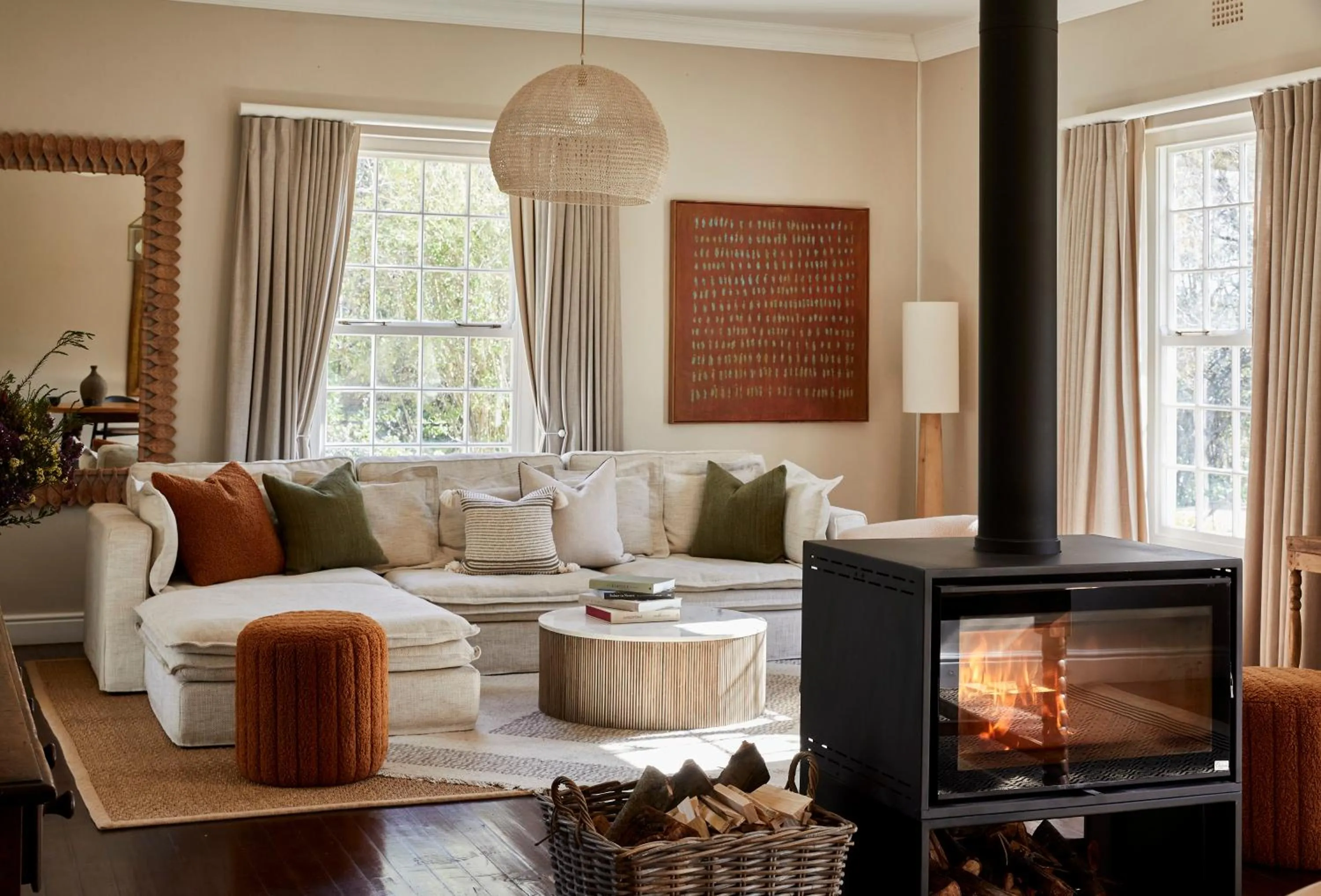 Living room in Boschendal Farm Estate