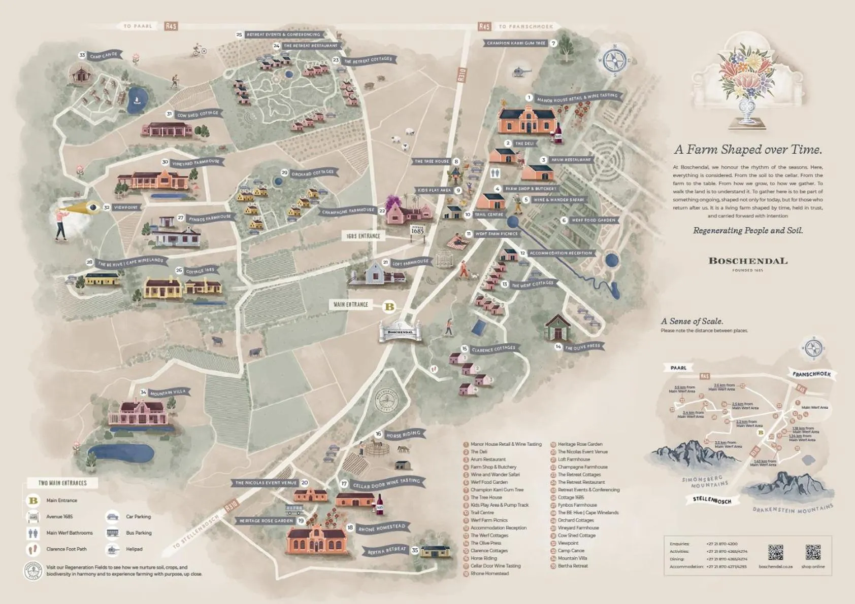 Landmark view in Boschendal Farm Estate