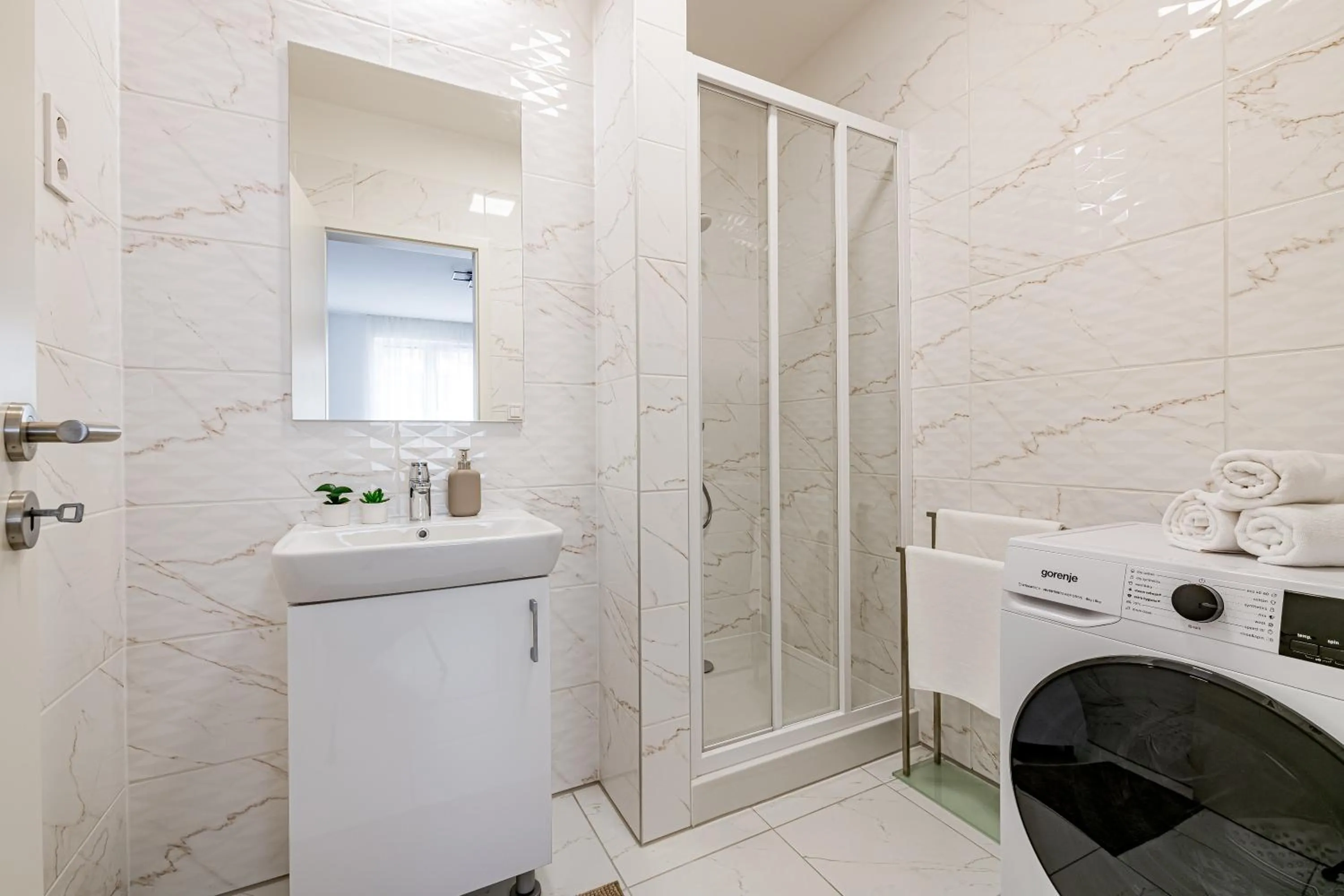 Shower in Spirit Apartments by FirstHost