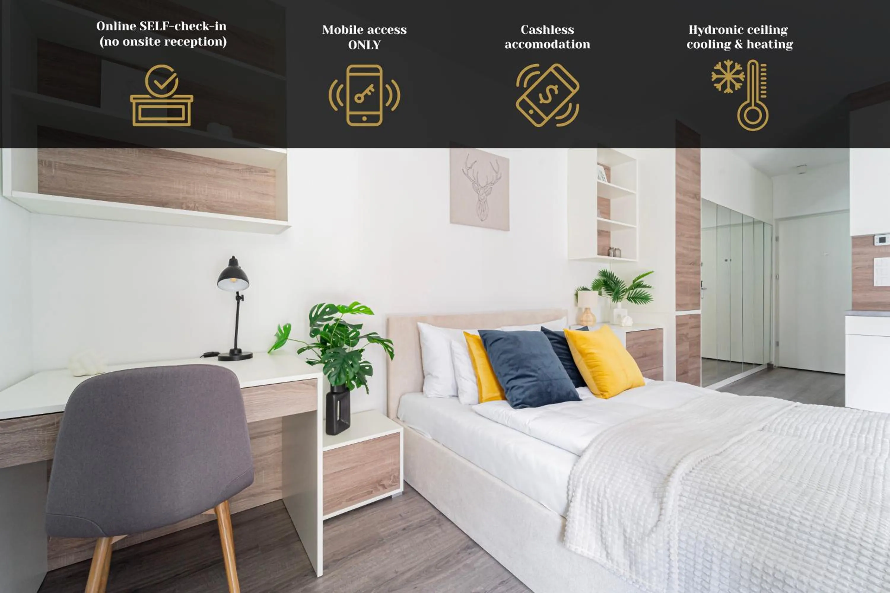 Bed in Spirit Apartments by FirstHost