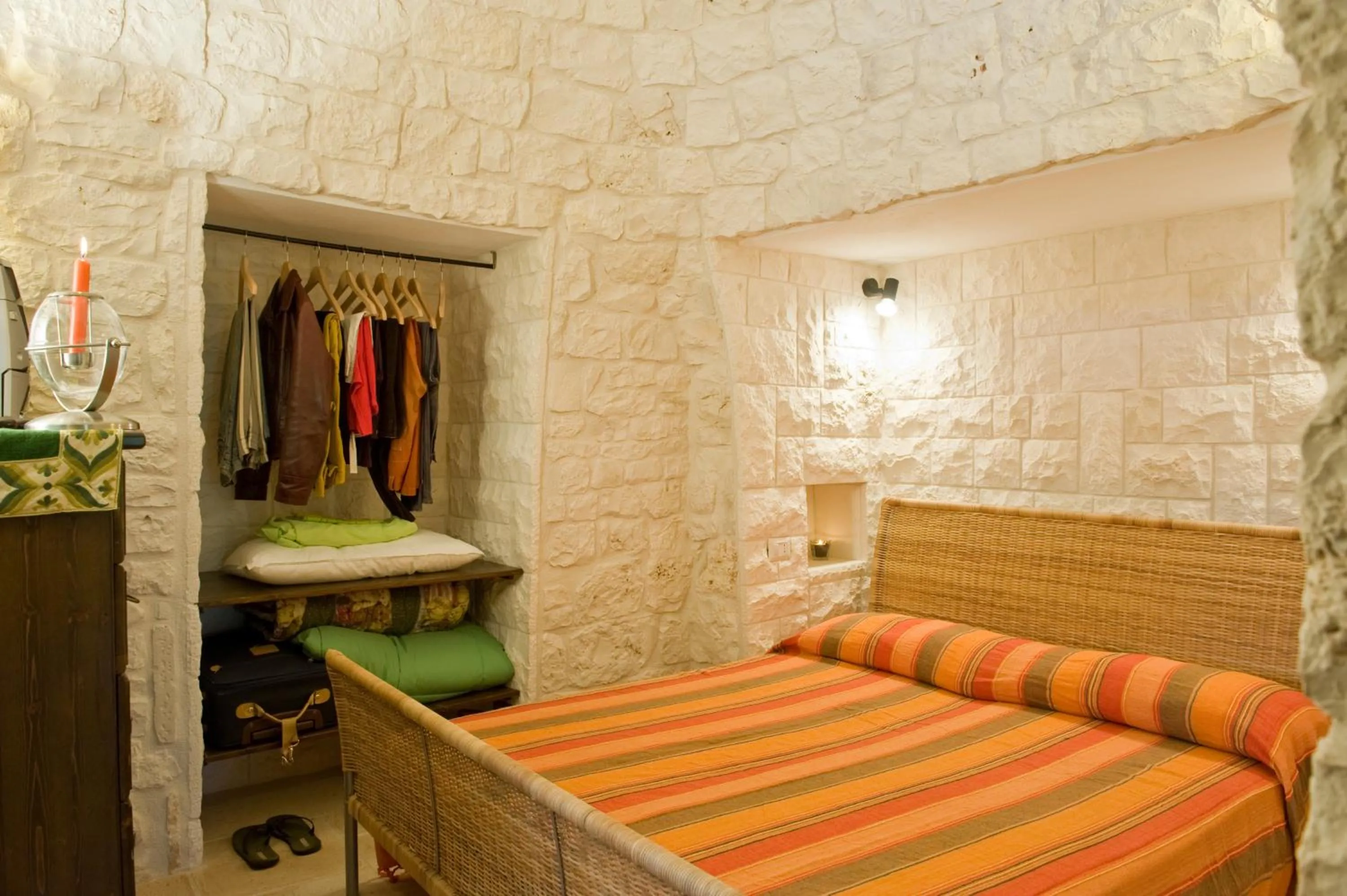 Bed in Villa Trullo Panorama