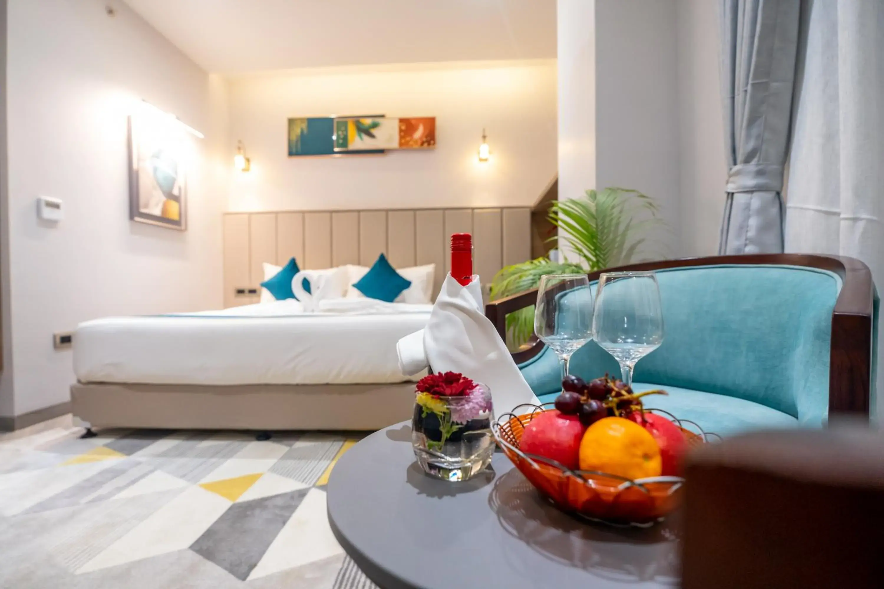 View (from property/room), Bed in De Crown Inn View (from property/room), Bed in De Crown Inn