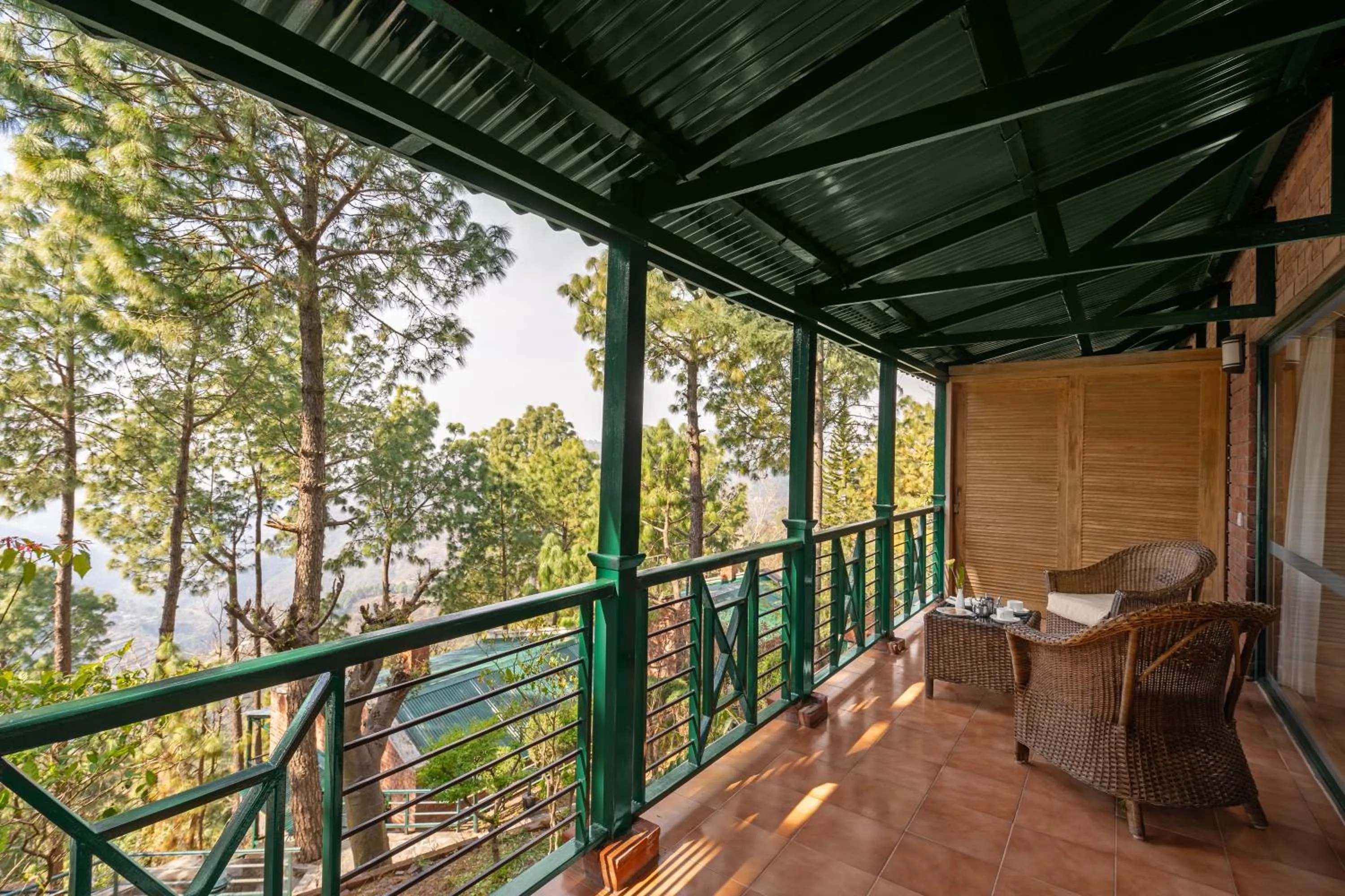 Balcony/Terrace in Baikunth Resort, Kasauli by Leisure Hotels