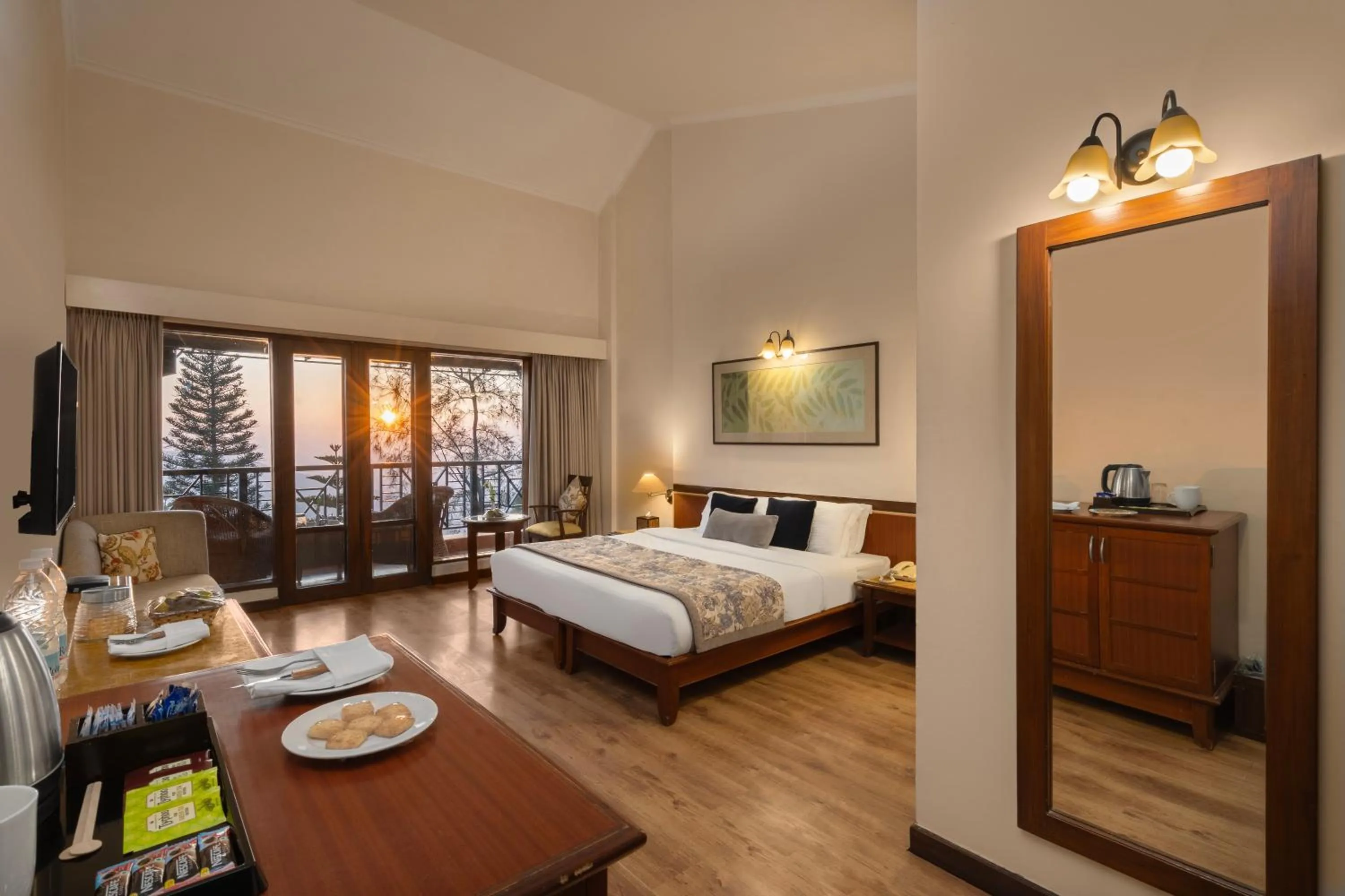 Bedroom, Bed in Baikunth Resort, Kasauli by Leisure Hotels