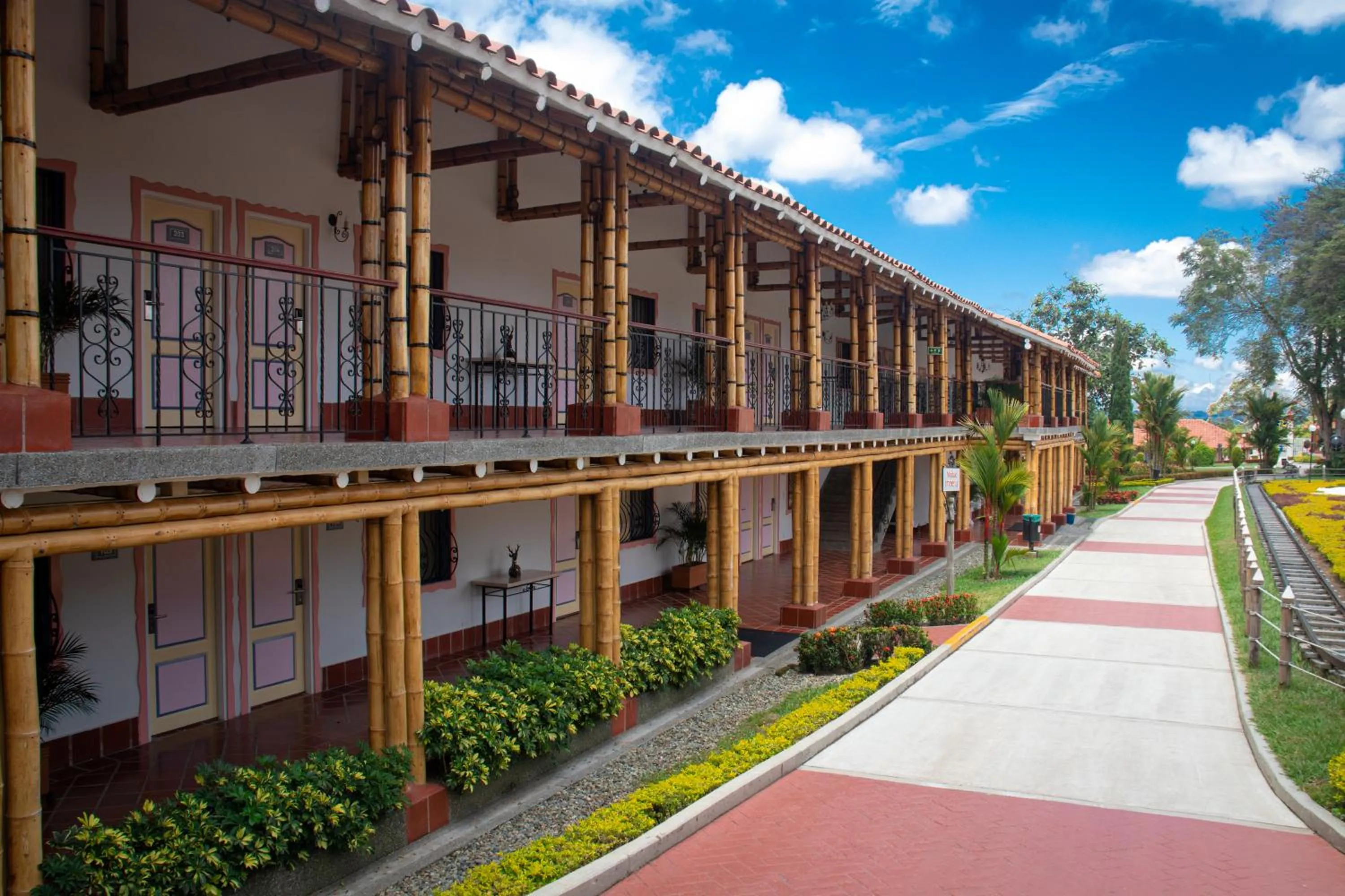 Property building in Hotel Campestre las Camelias