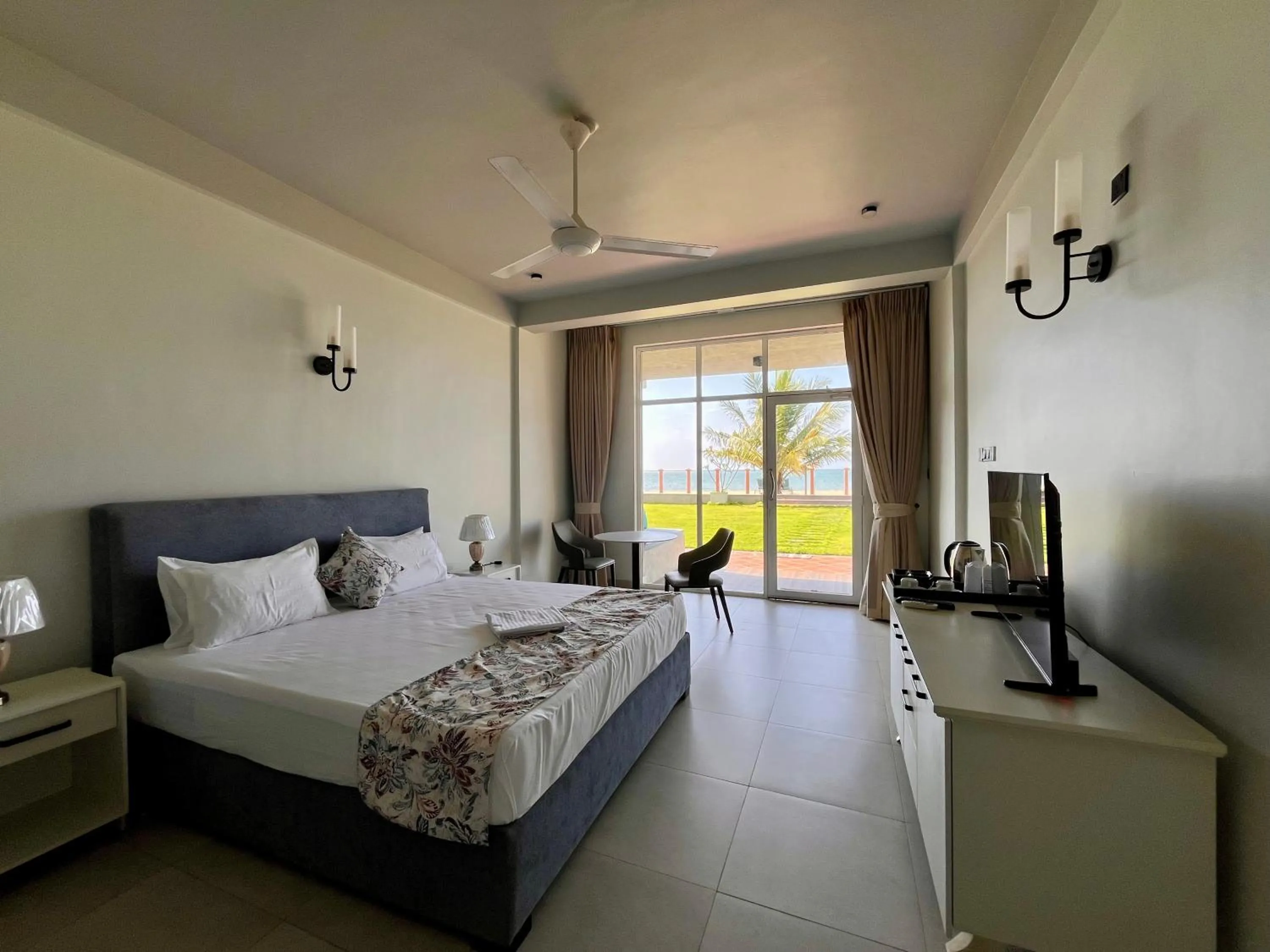 Bed in Hiru Beach Resort