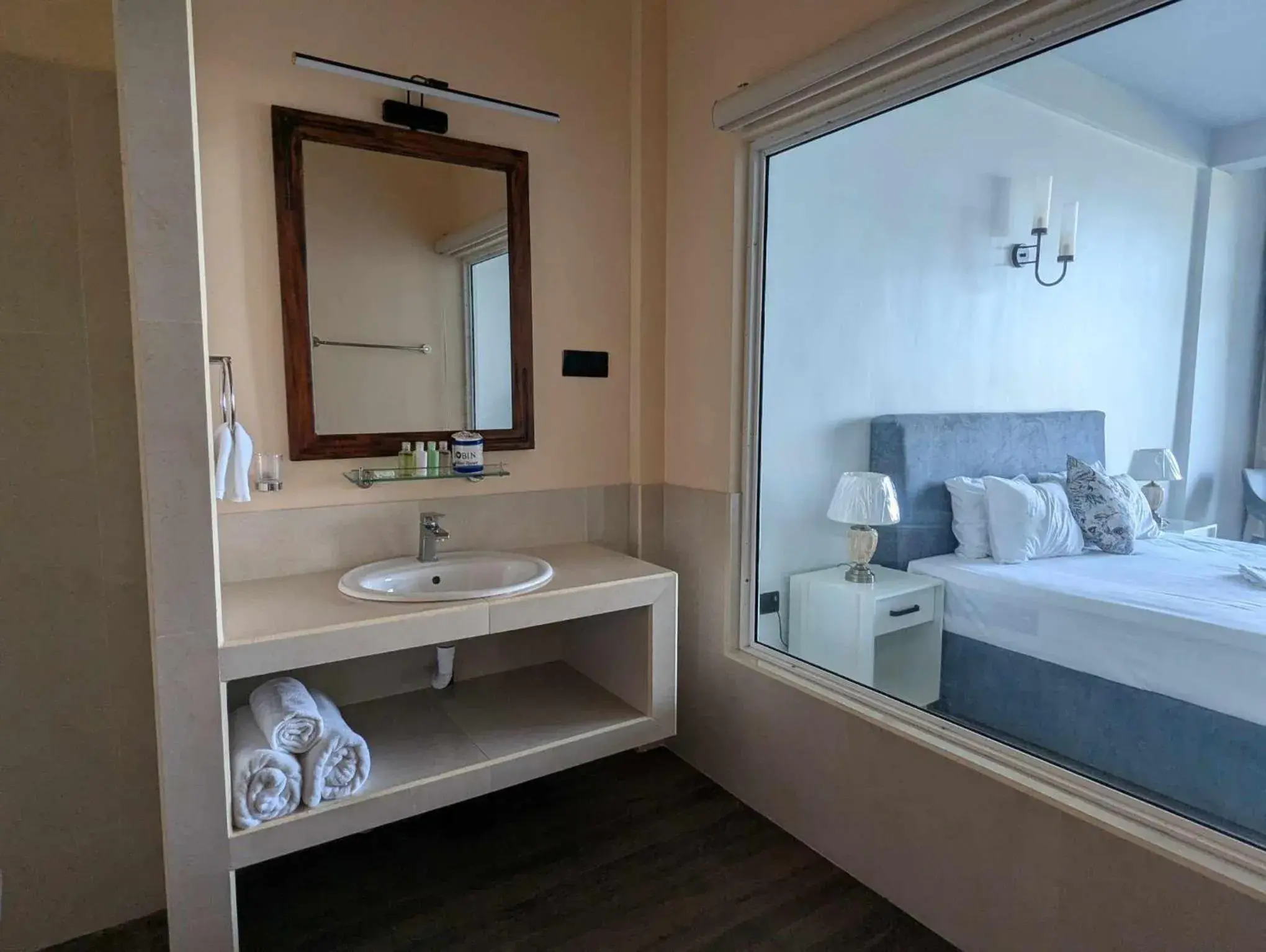 Bed in Hiru Beach Resort Bed in Hiru Beach Resort