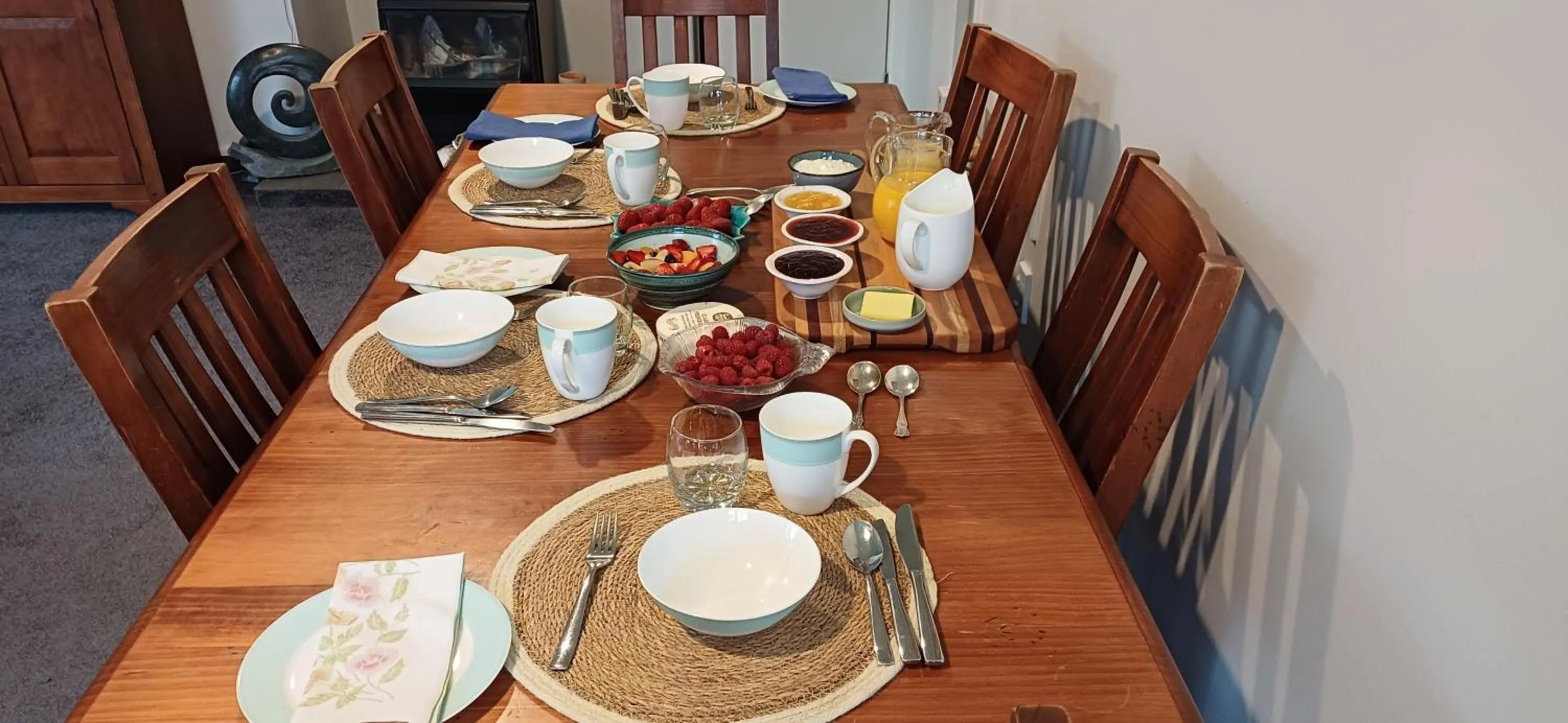 Continental breakfast in Ashcroft Gardens Bed & Breakfast