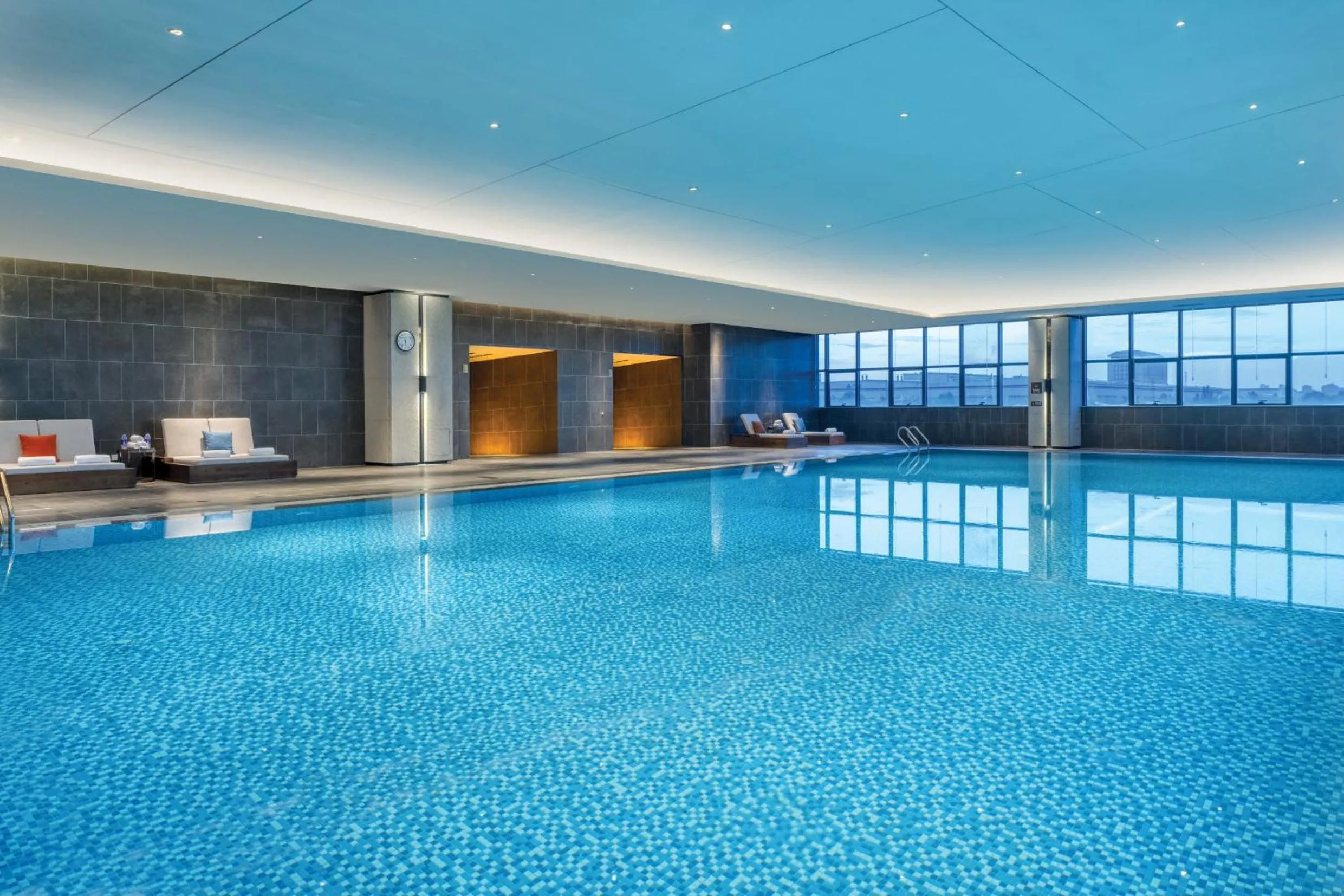 Swimming pool in Crowne Plaza Lanzhou New Area by IHG