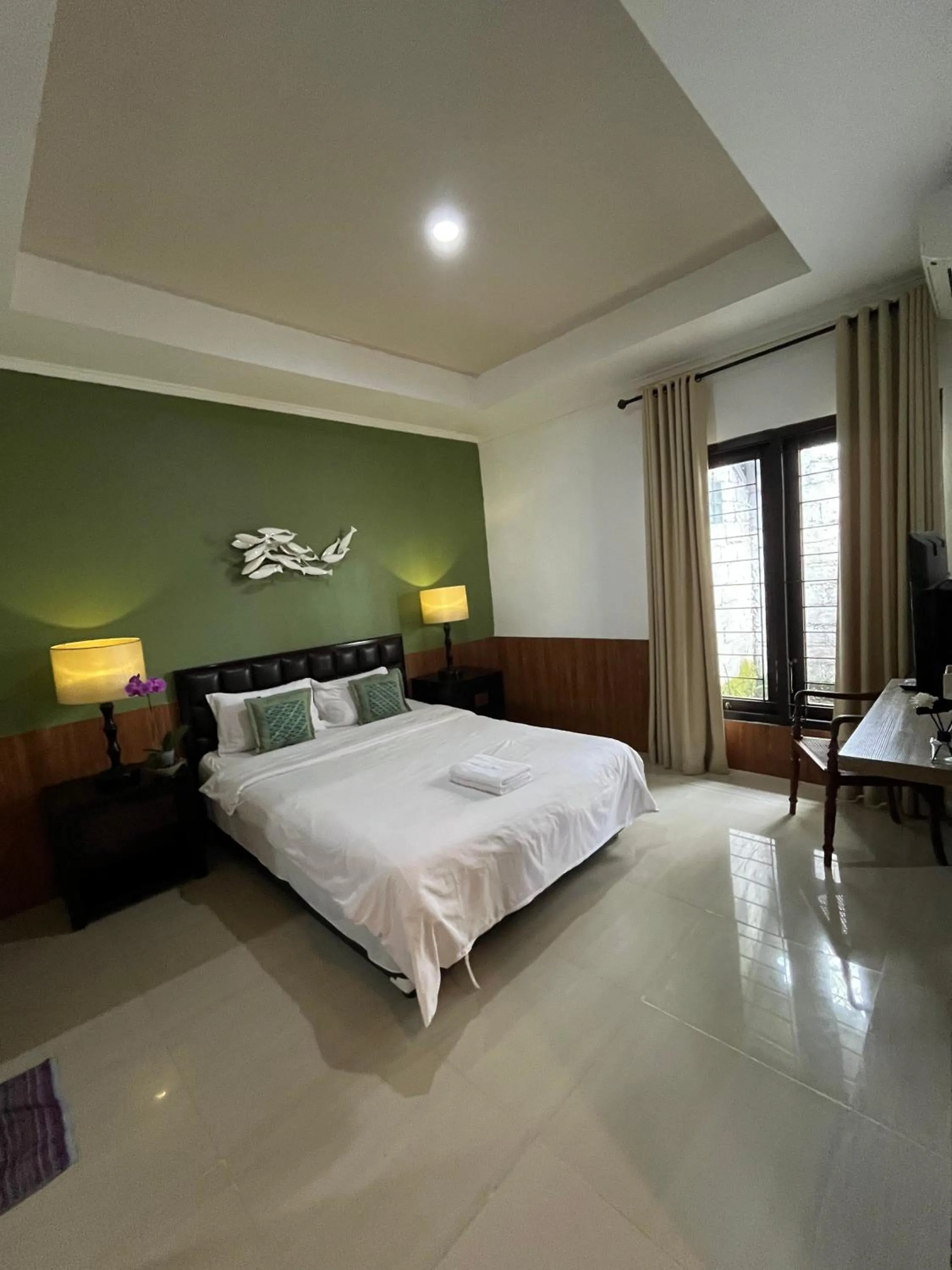 Bed in Villa Padi Cangkringan