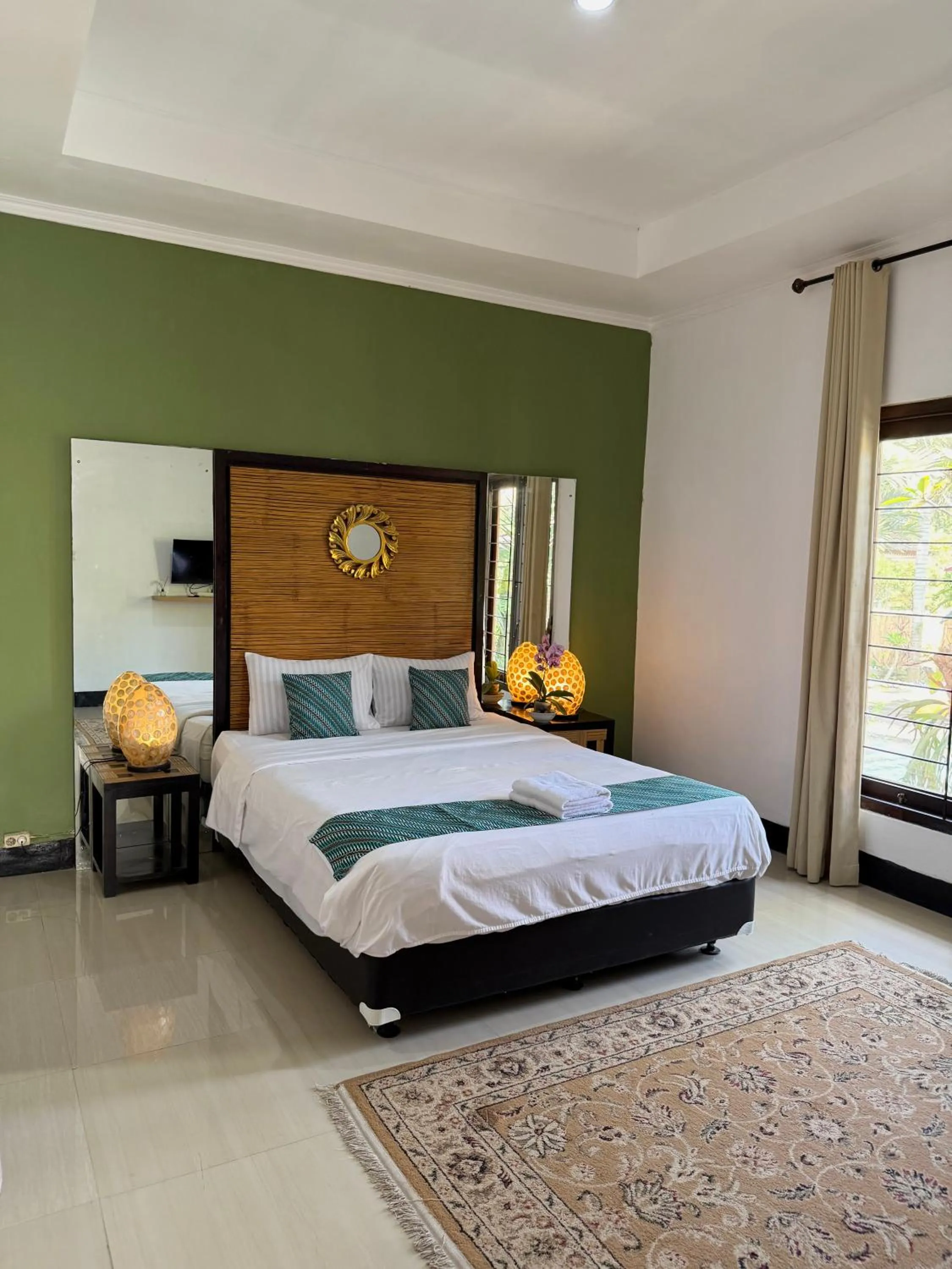 Bed in Villa Padi Cangkringan
