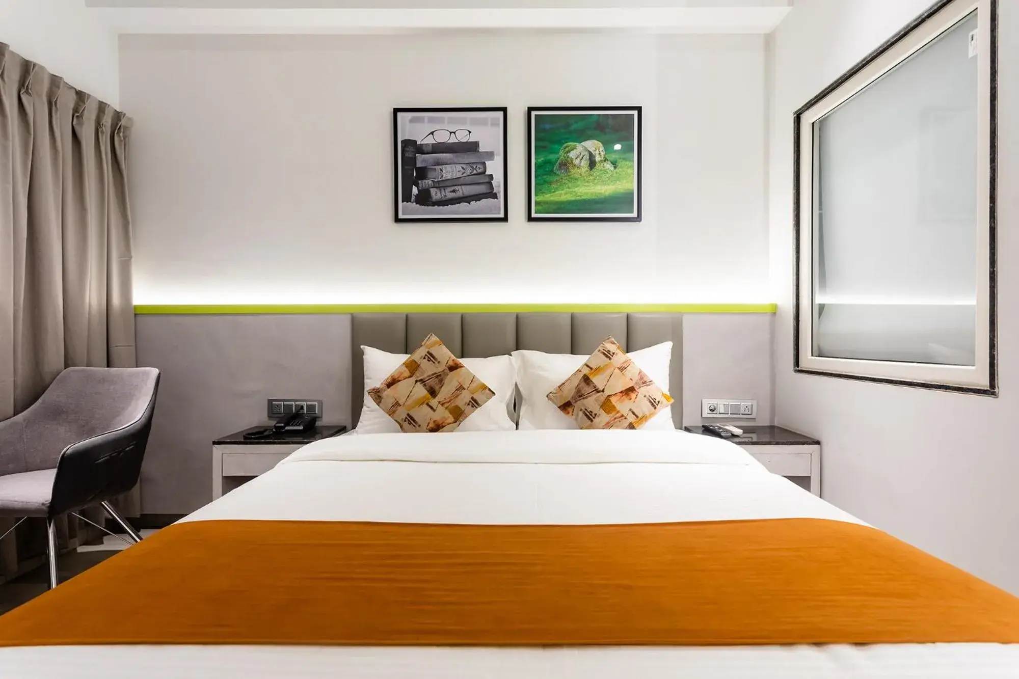 Bed in FabHotel Orange Oasis Bed in FabHotel Orange Oasis