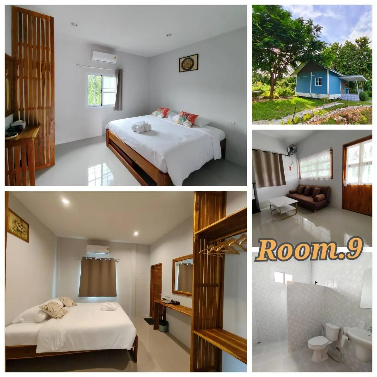 Photo of the whole room, Bed in Chiang Khan Dwelling