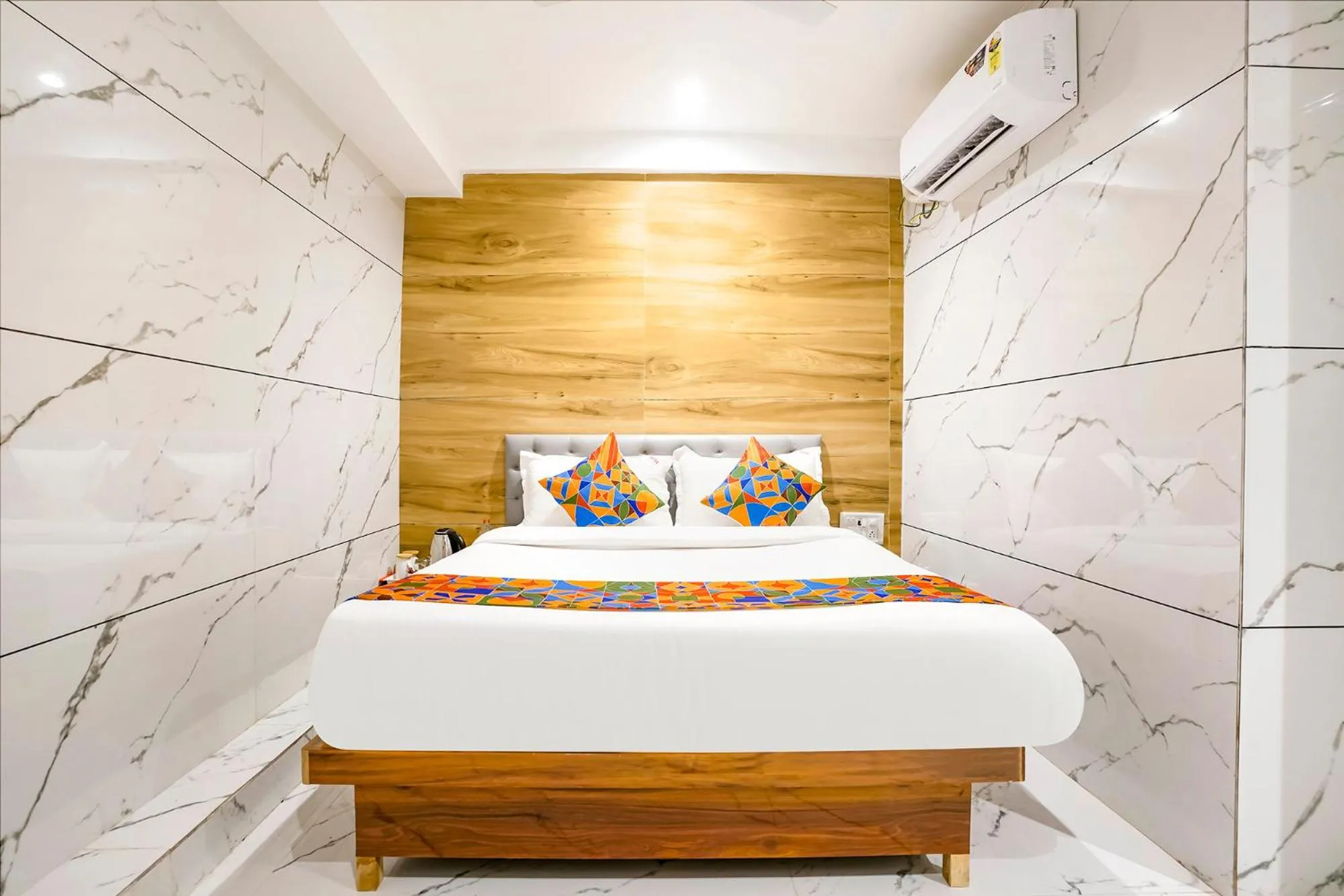 Bed in FabHotel Shubham Inn - Nr Jain Mandir, Bhandup West