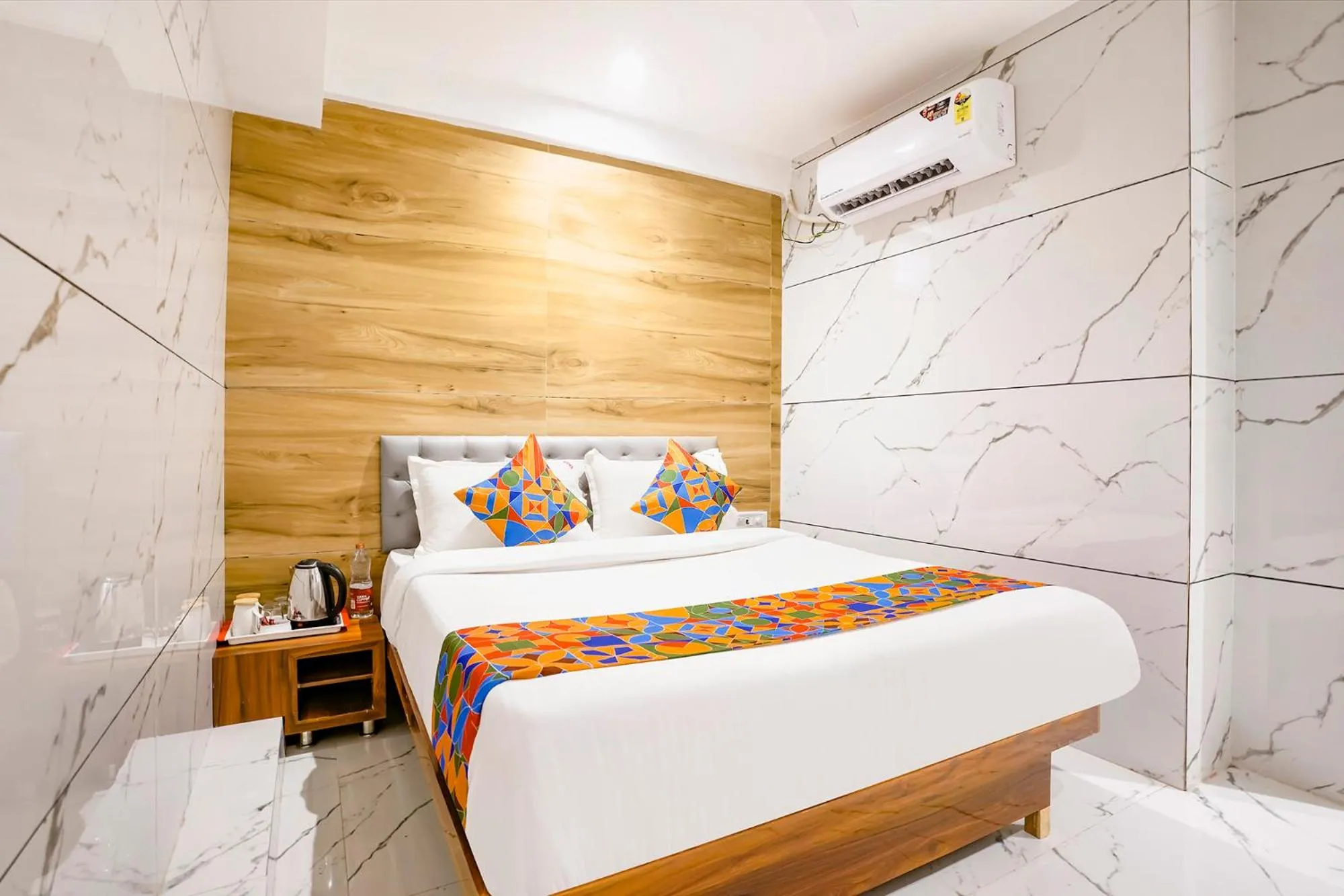 Bed in FabHotel Shubham Inn - Nr Jain Mandir, Bhandup West