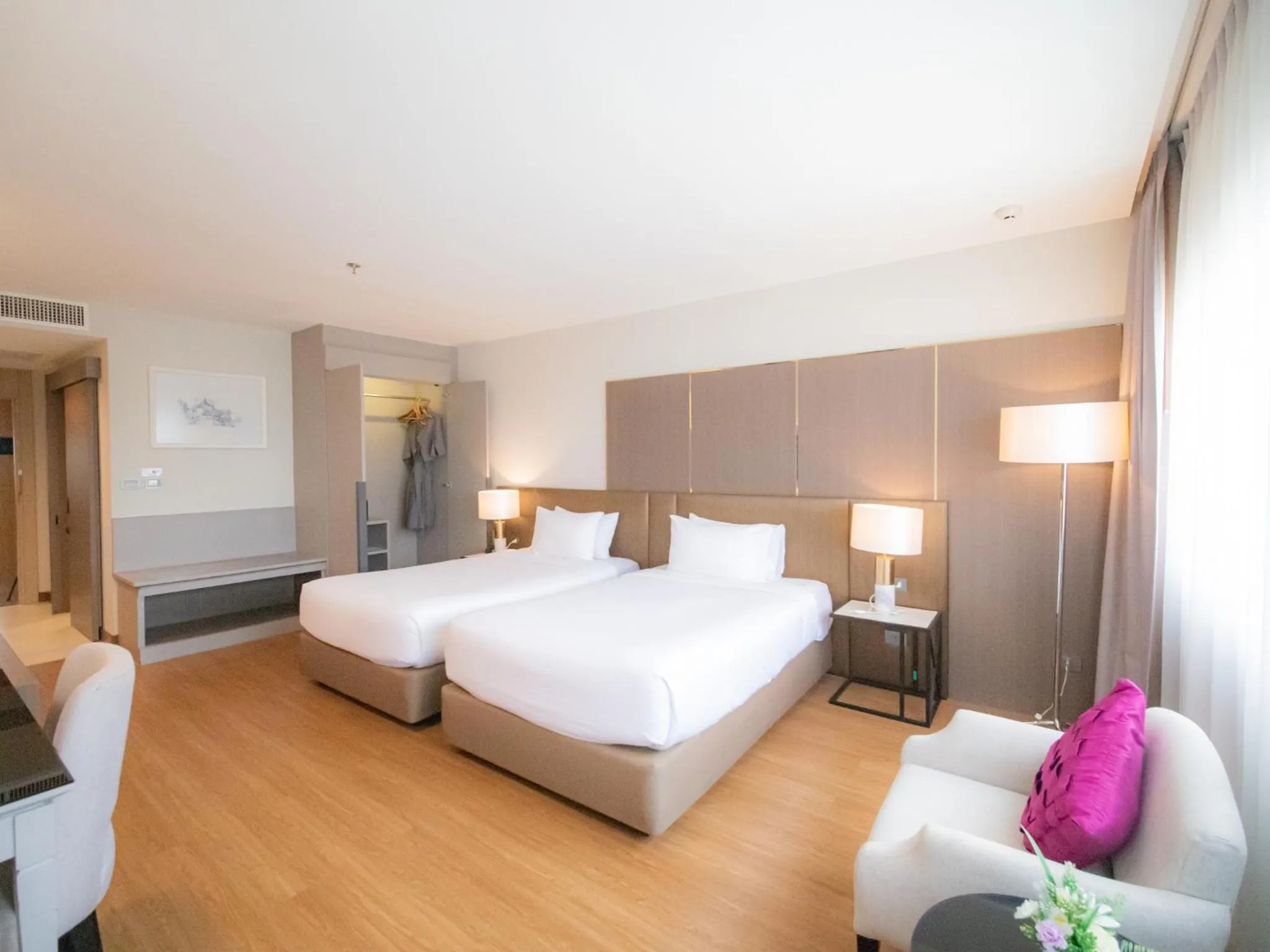 Photo of the whole room, Bed in Fortune River View Hotel Nakhon Phanom