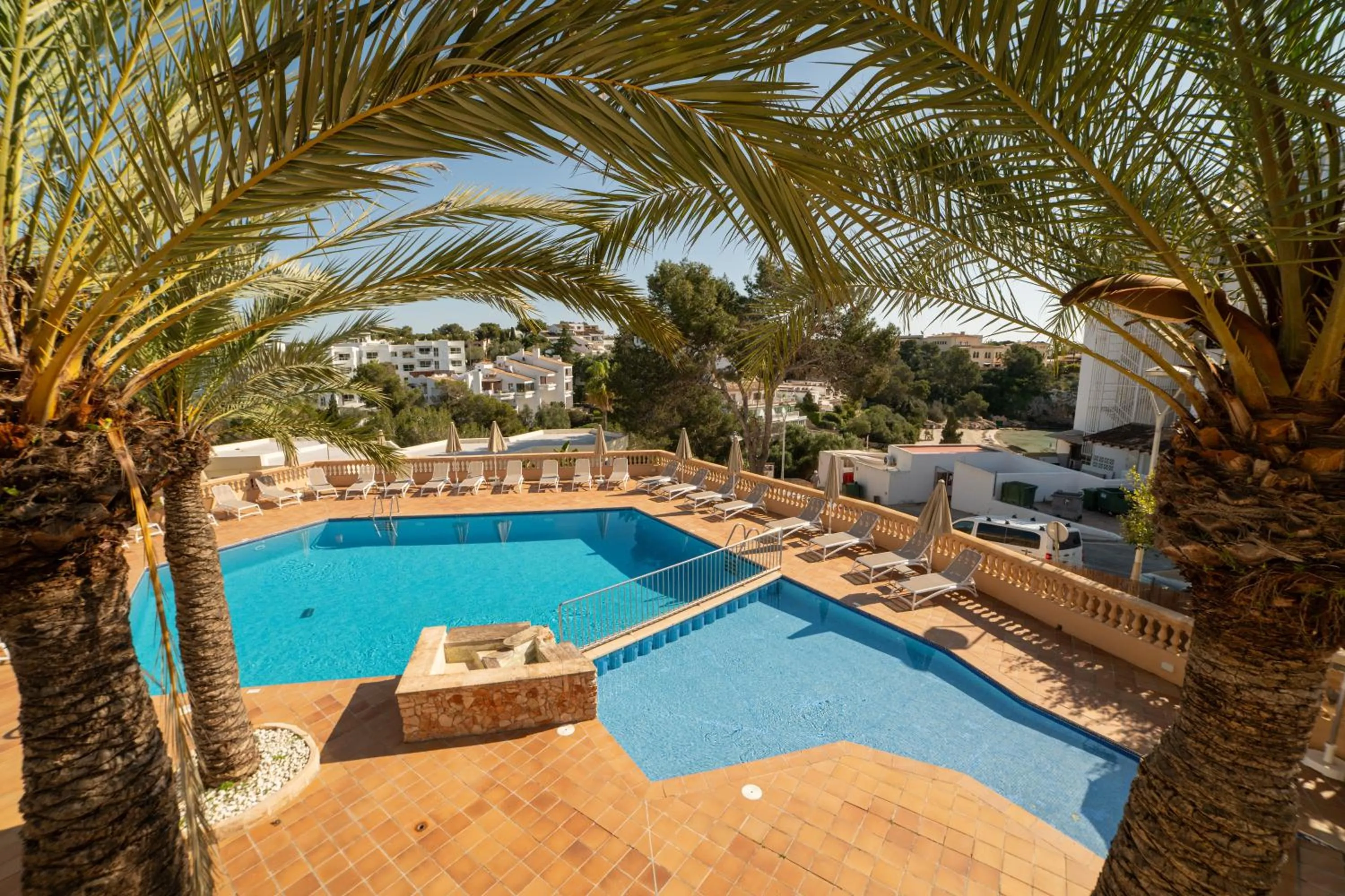Pool view in Apartamentos Azul Playa