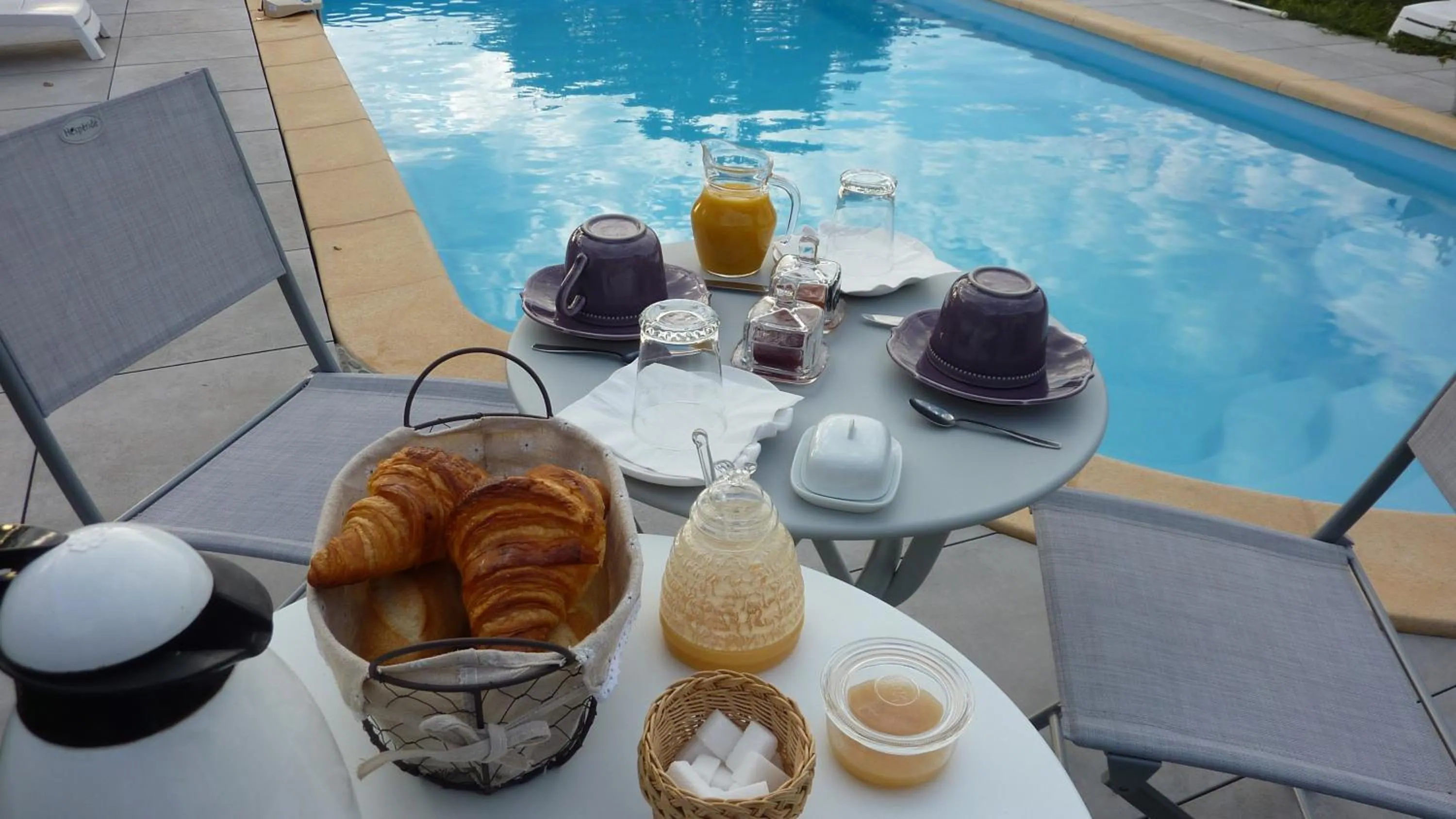 Continental breakfast in L Olivadou B&B
