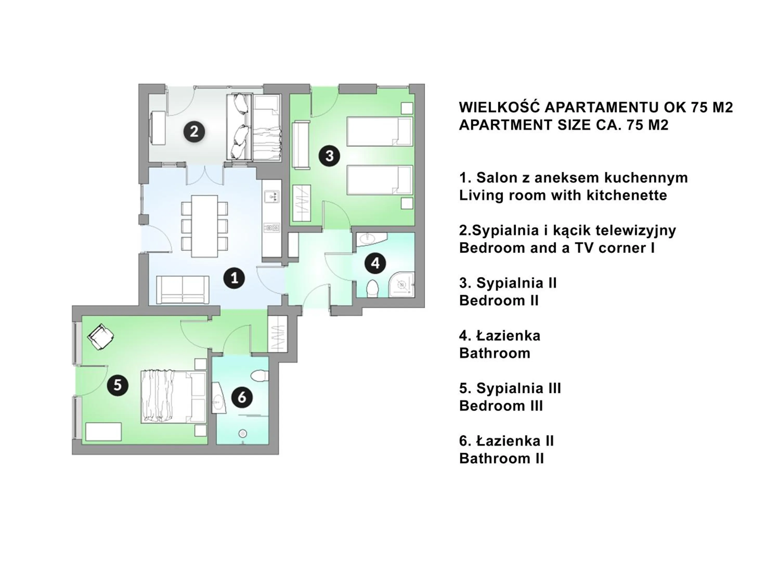 Floor plan in Willa Tatiana Lux