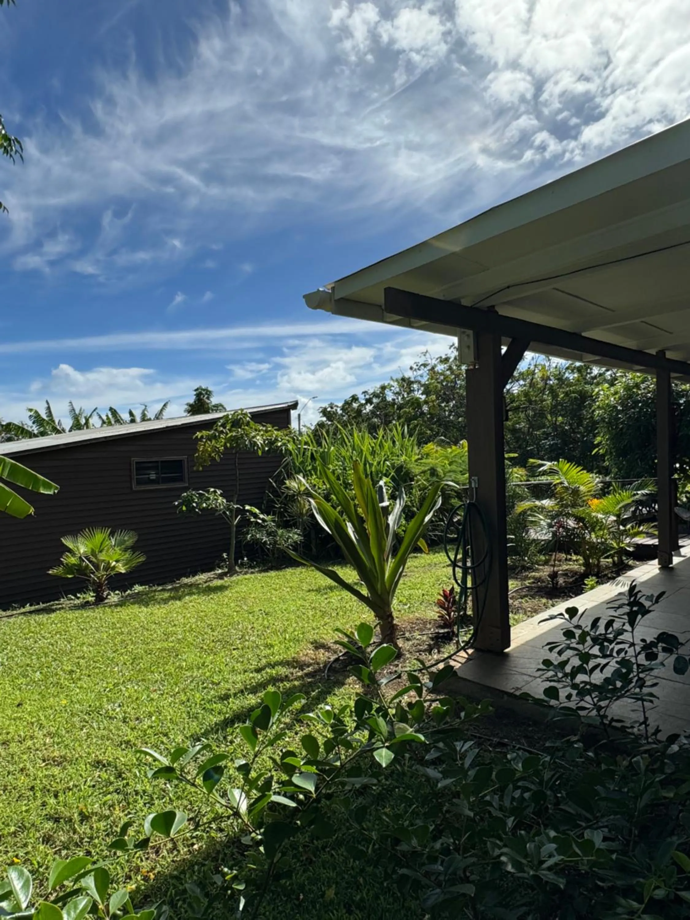 Garden view in Cabañas Raupa