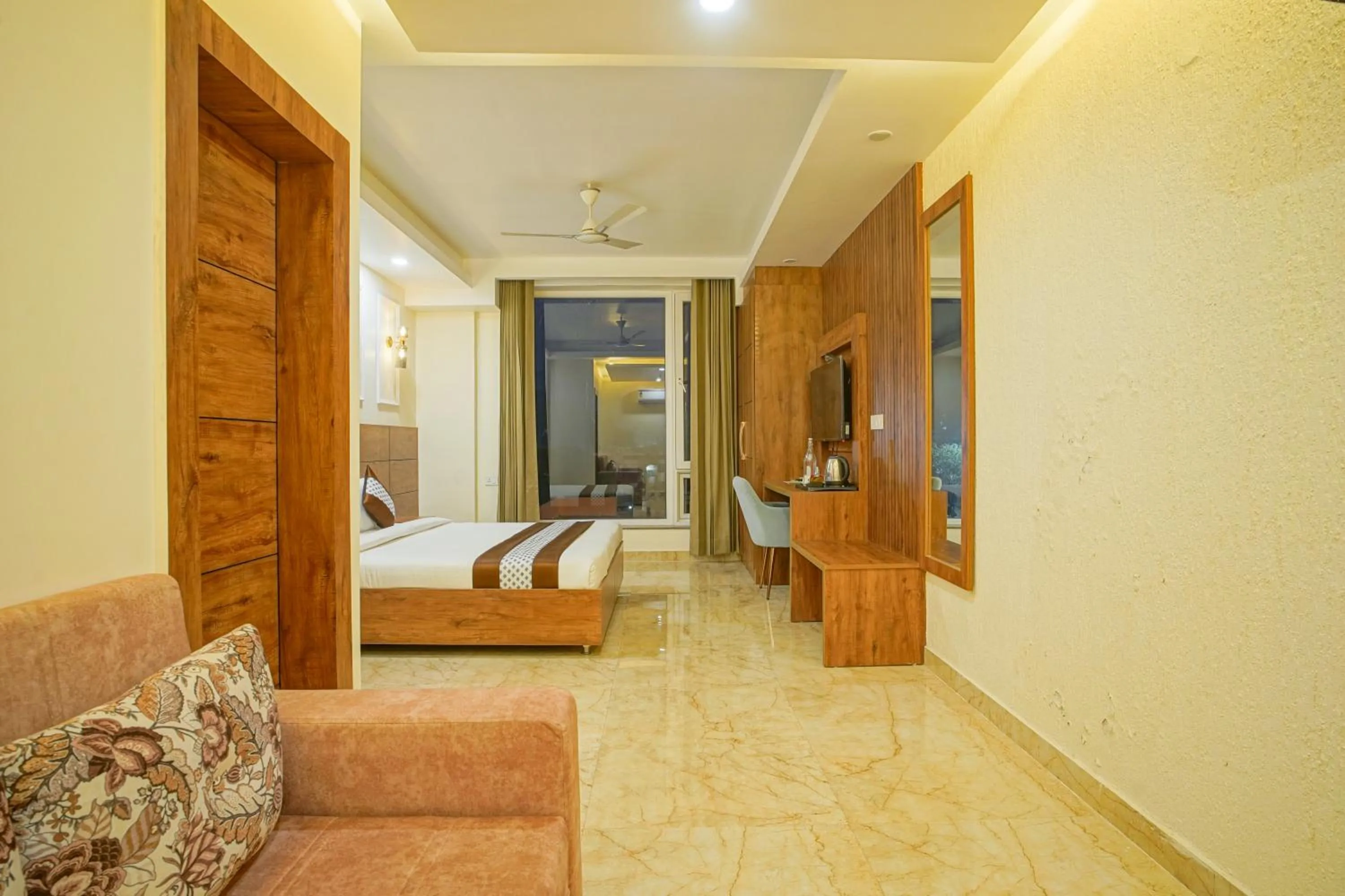 Photo of the whole room, Bed in Hotel Nirvana Bliss, Behind Parmarth Niketan