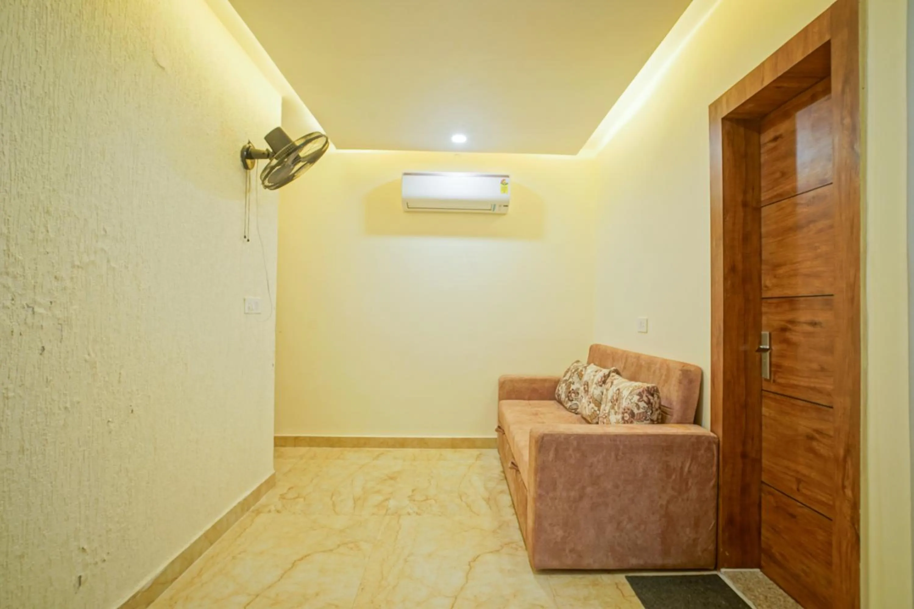 Seating area in Hotel Nirvana Bliss, Behind Parmarth Niketan