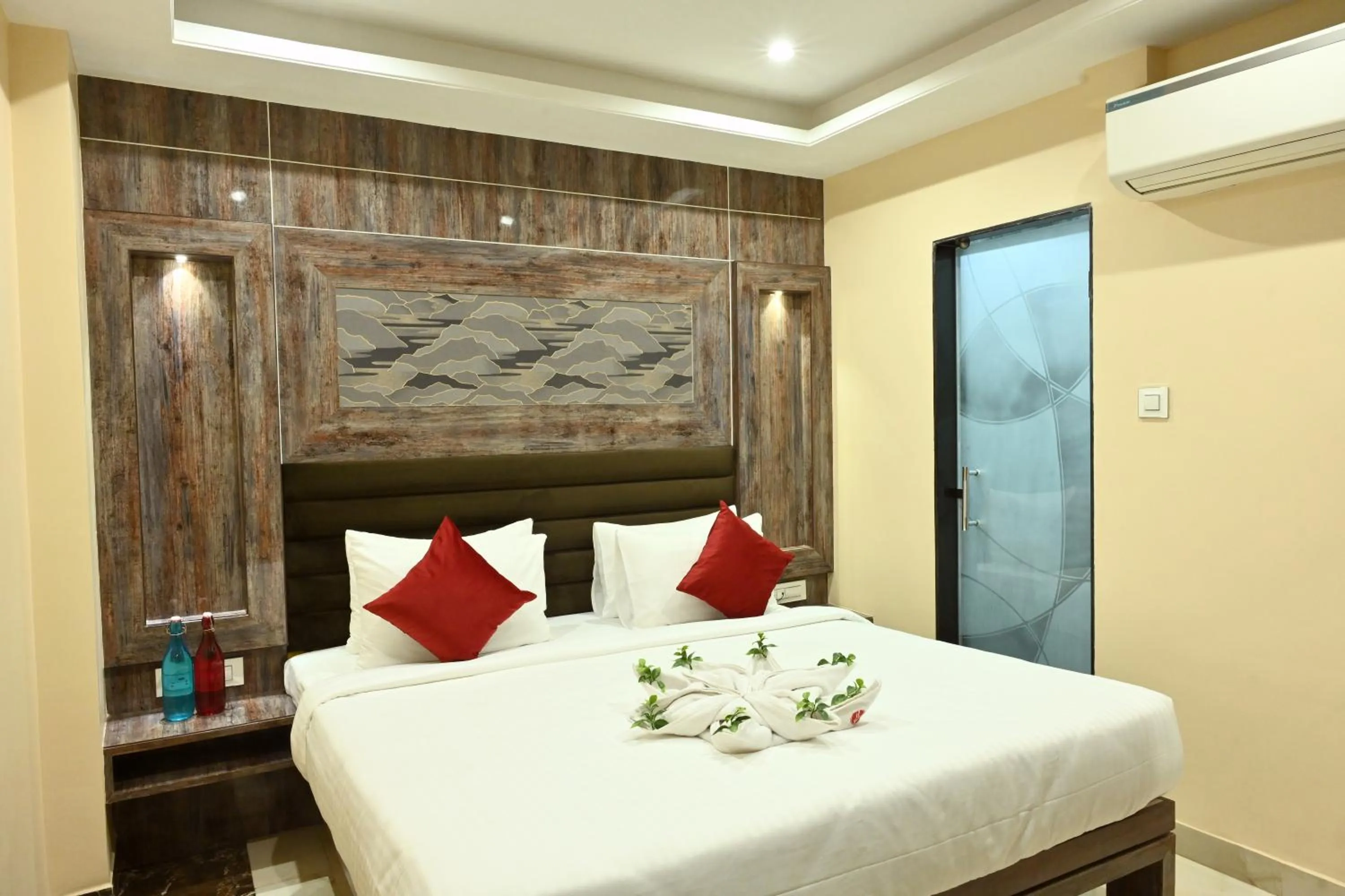 Bed in Hotel Trax International