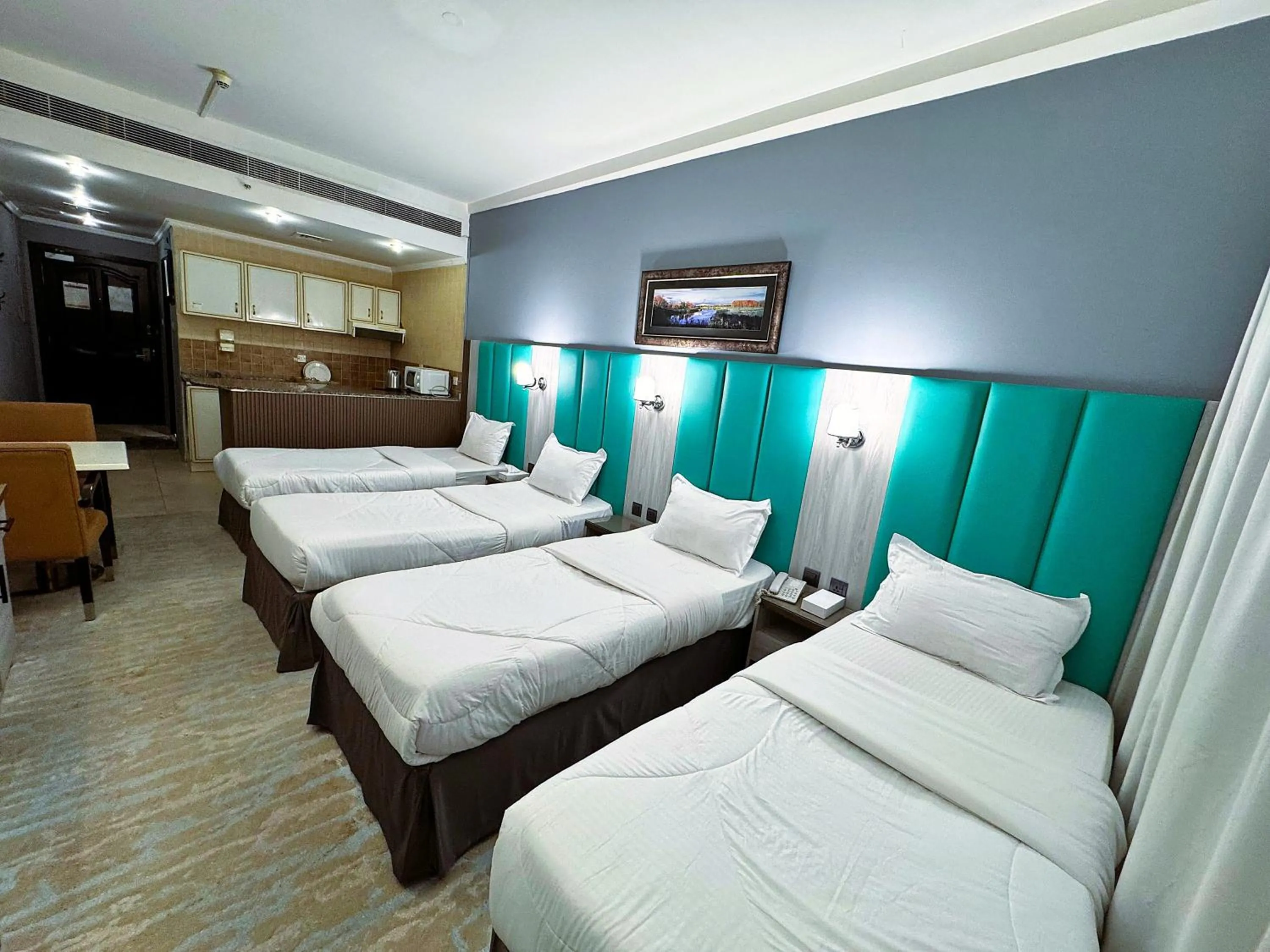 Bed in Hafez Hotel Apartments - Al Ras Metro Station
