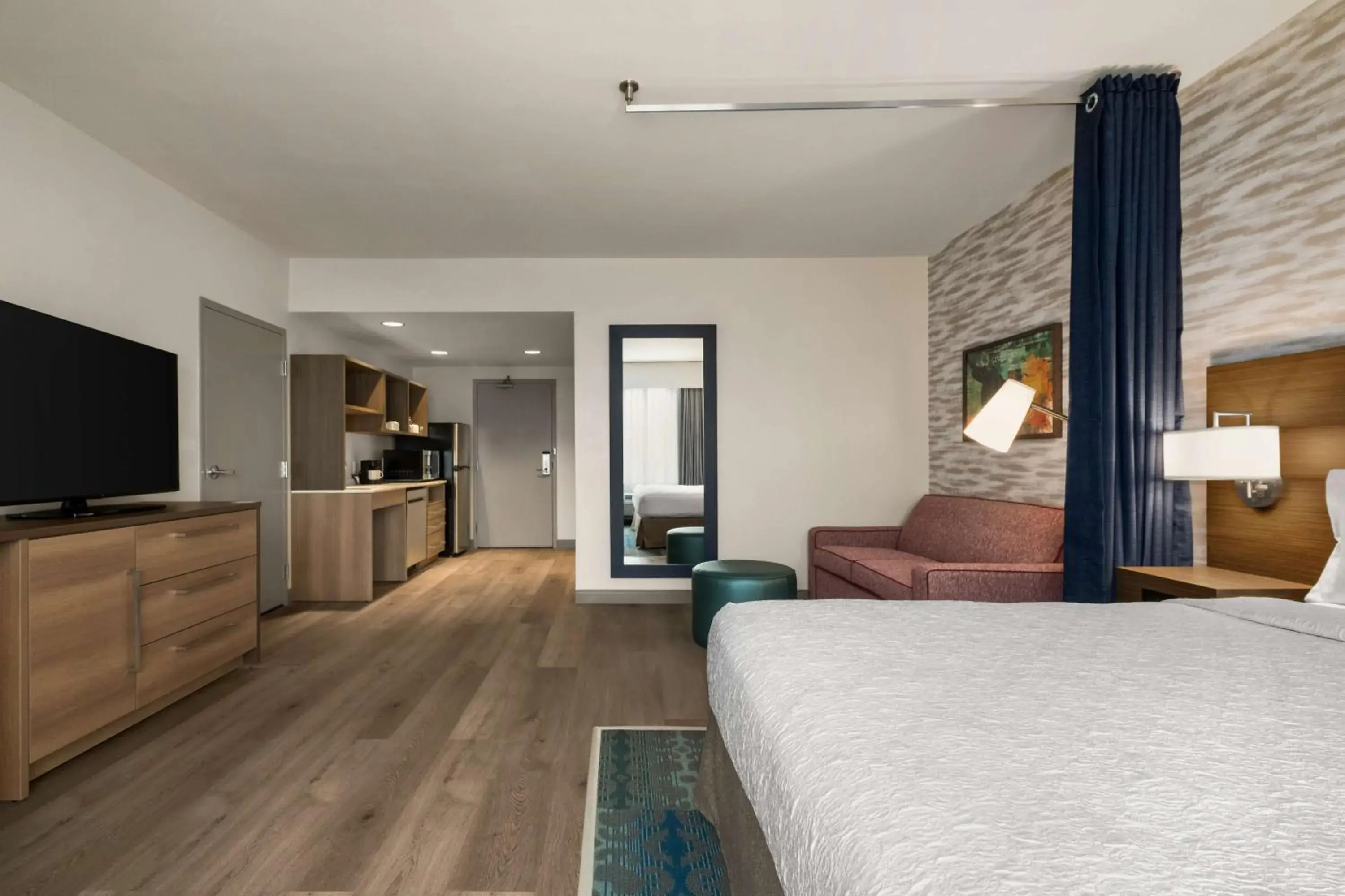 Living room, Bed in Home2 Suites By Hilton East Austin - near Downtown and UT Living room, Bed in Home2 Suites By Hilton East Austin - near Downtown and UT