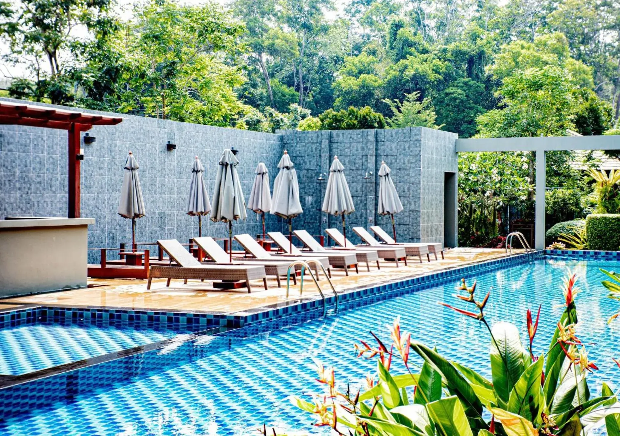 Pool view in Khaolak Forest Resort Pool view in Khaolak Forest Resort