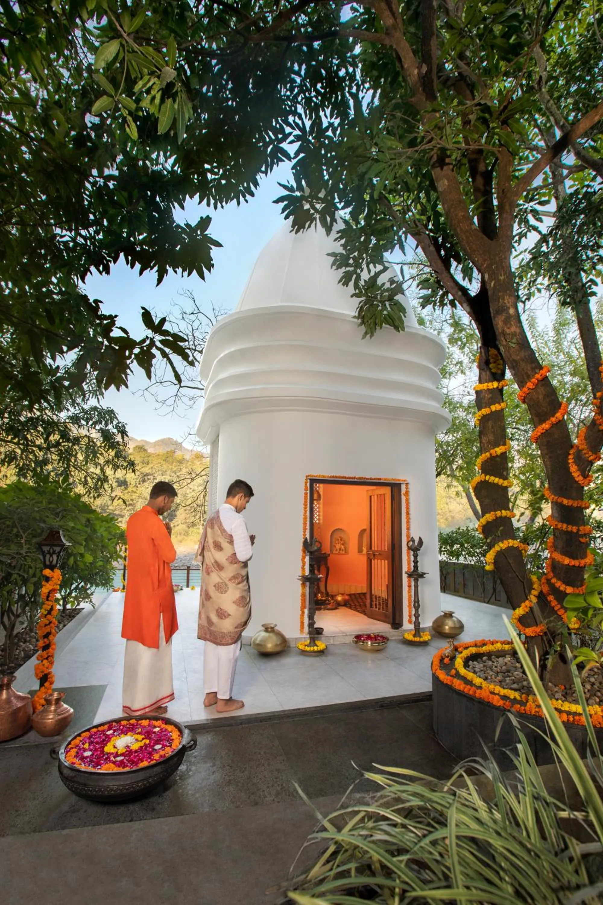People in Anand Kashi by the Ganges Rishikesh - IHCL Seleqtions