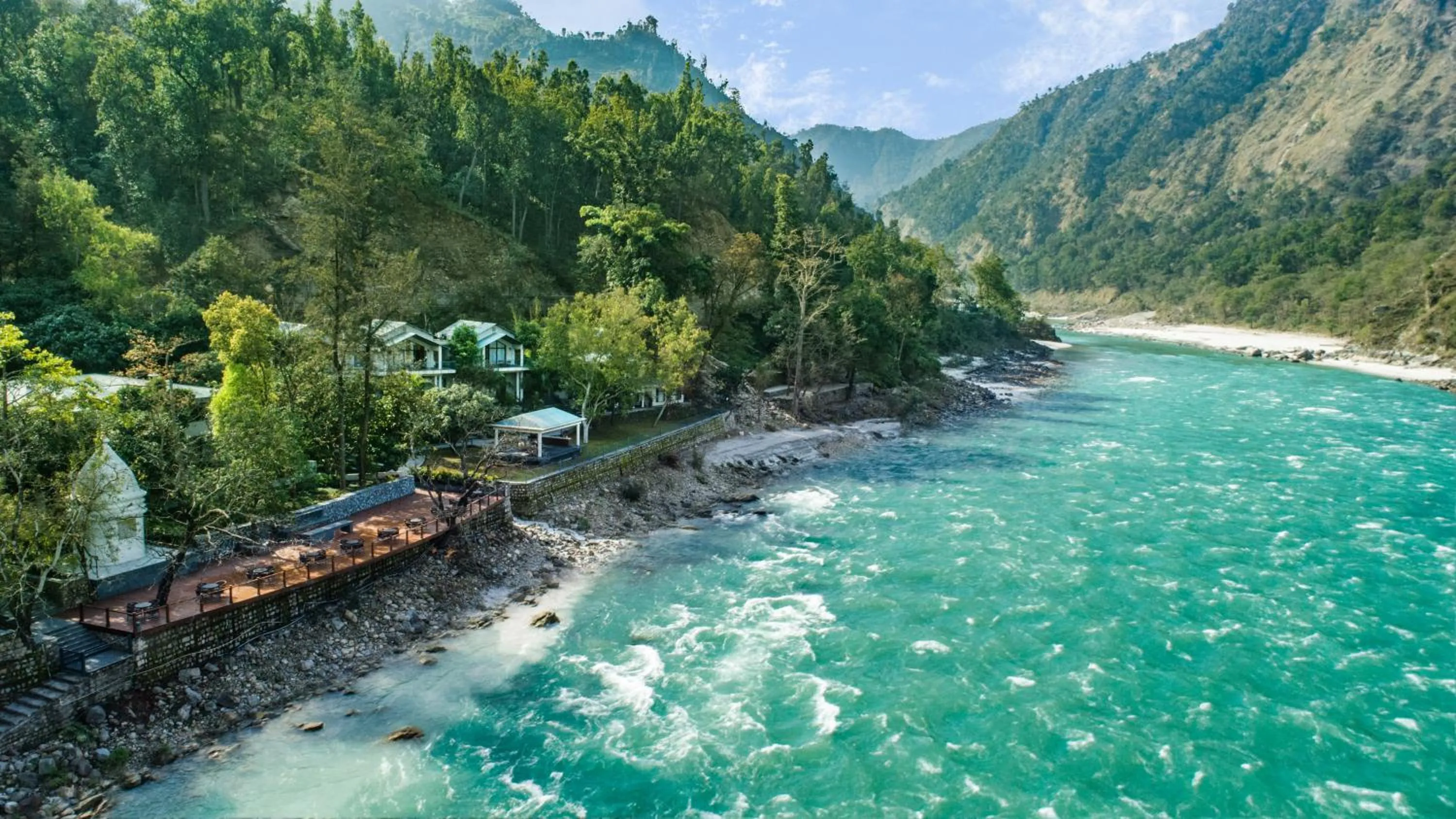Bird's eye view in Anand Kashi by the Ganges Rishikesh - IHCL Seleqtions