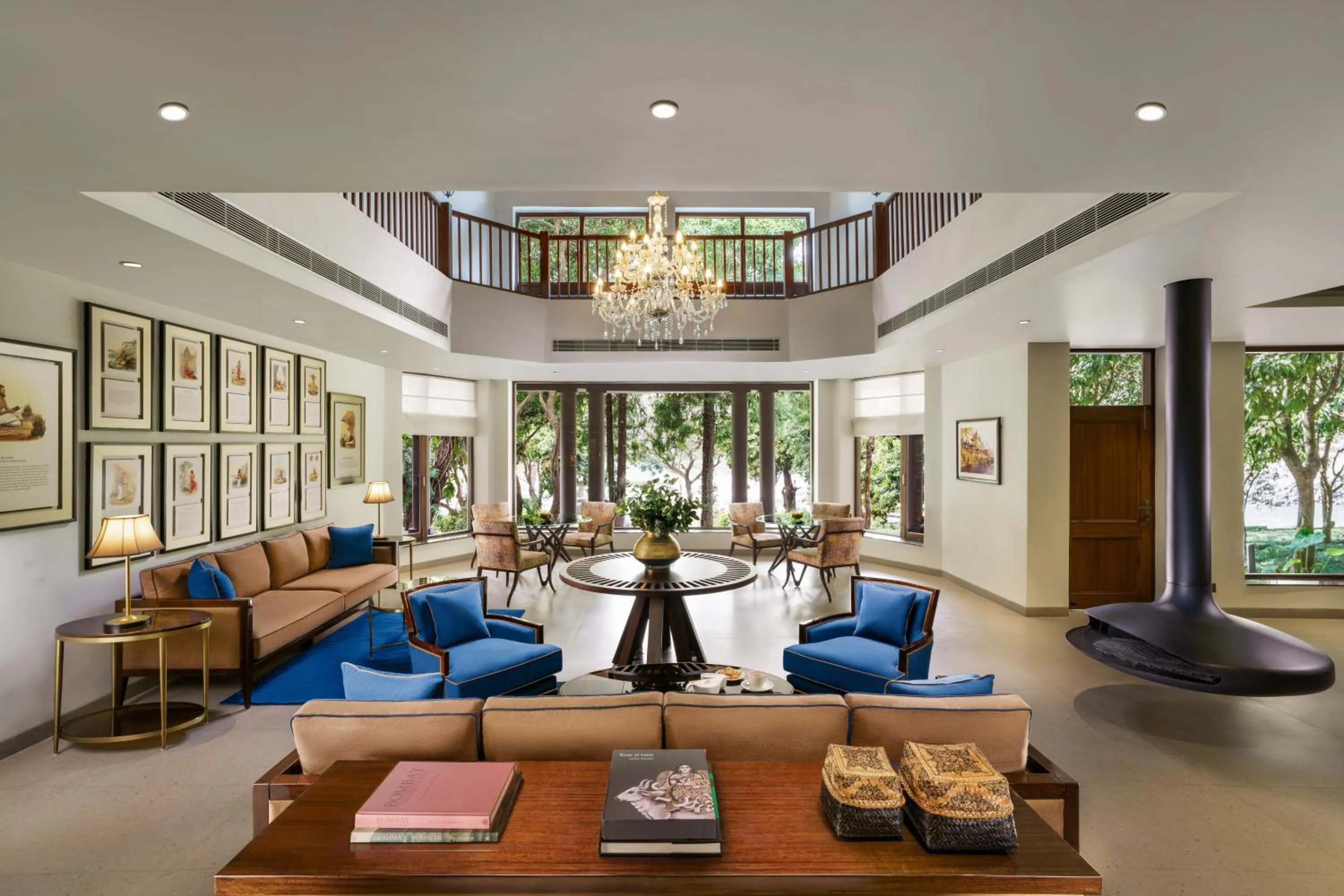 Lobby or reception in Anand Kashi by the Ganges Rishikesh - IHCL Seleqtions