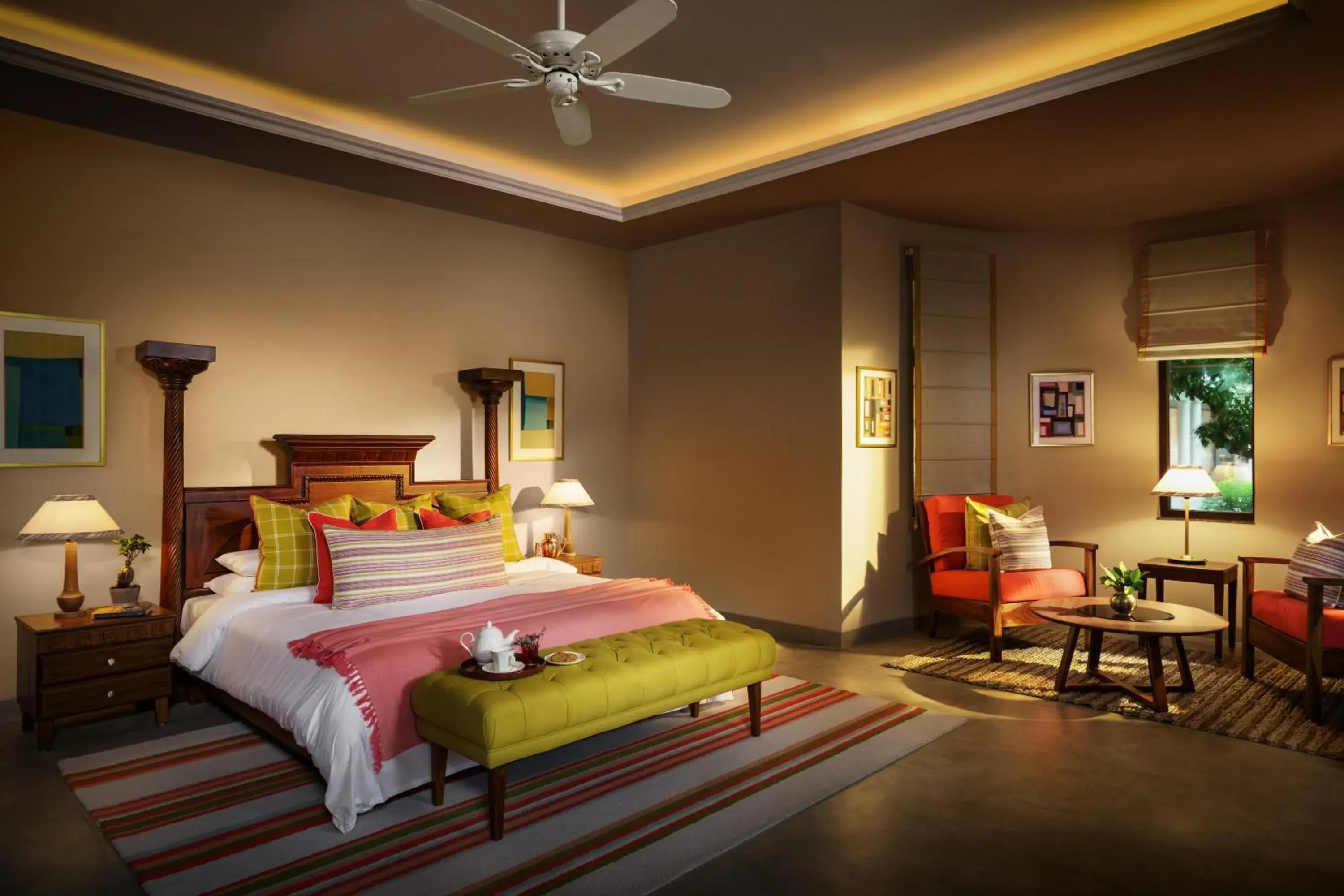 Bed in Anand Kashi by the Ganges Rishikesh - IHCL Seleqtions Bed in Anand Kashi by the Ganges Rishikesh - IHCL Seleqtions