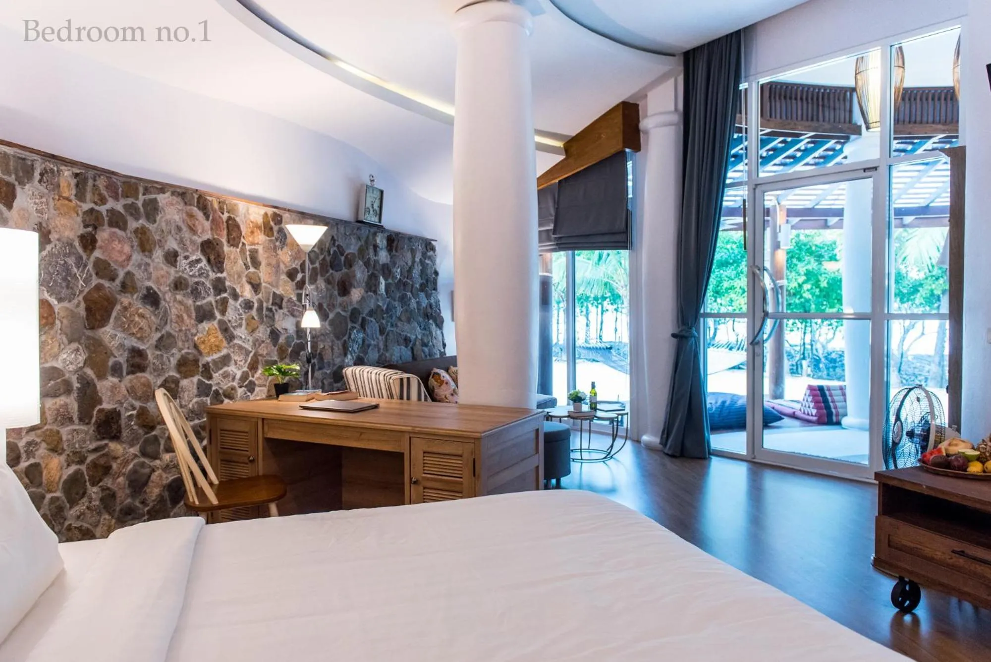 Bed in Koh Mak Cococape Resort