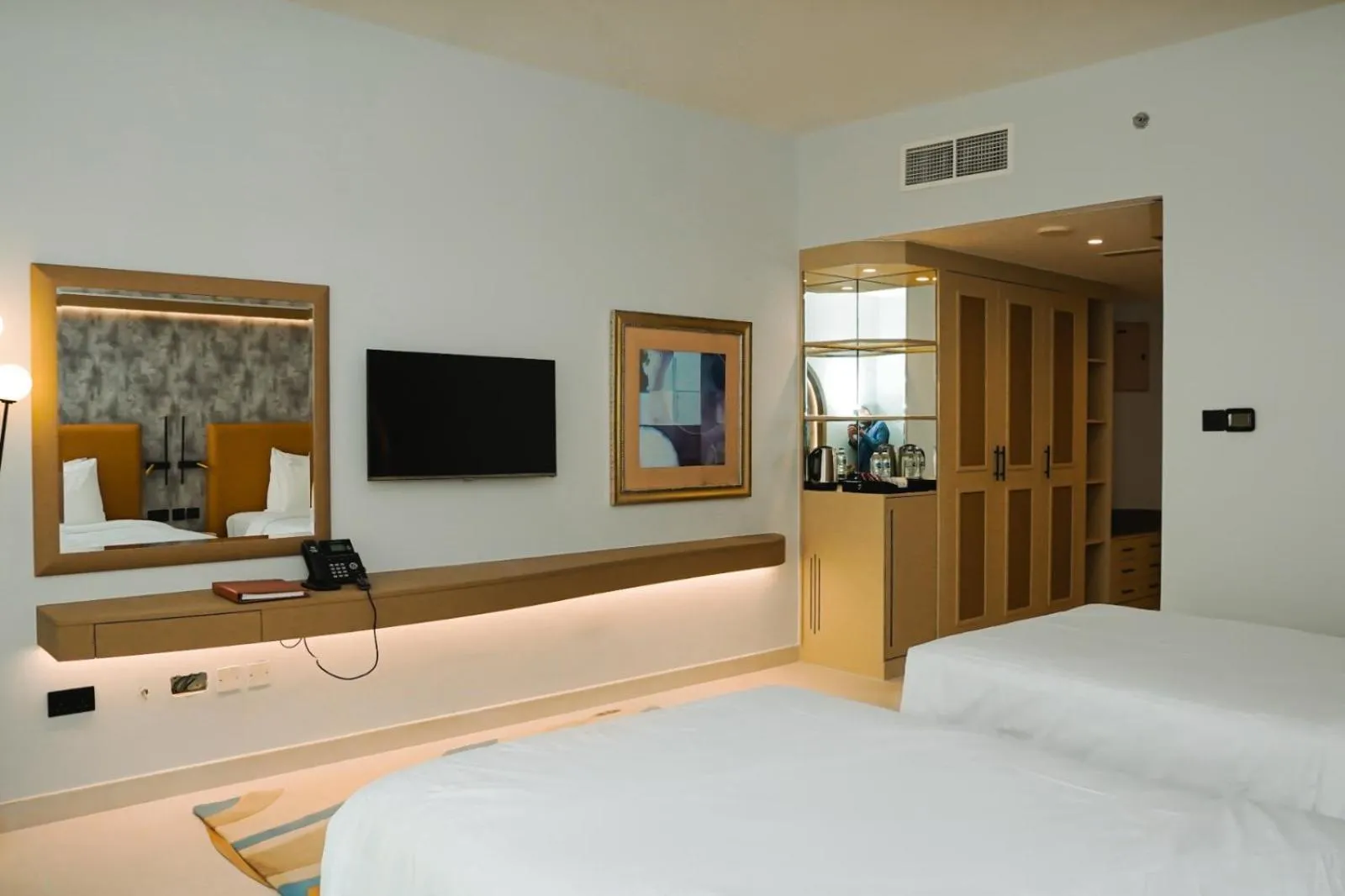 Bed in Sheraton Khalidiya Hotel