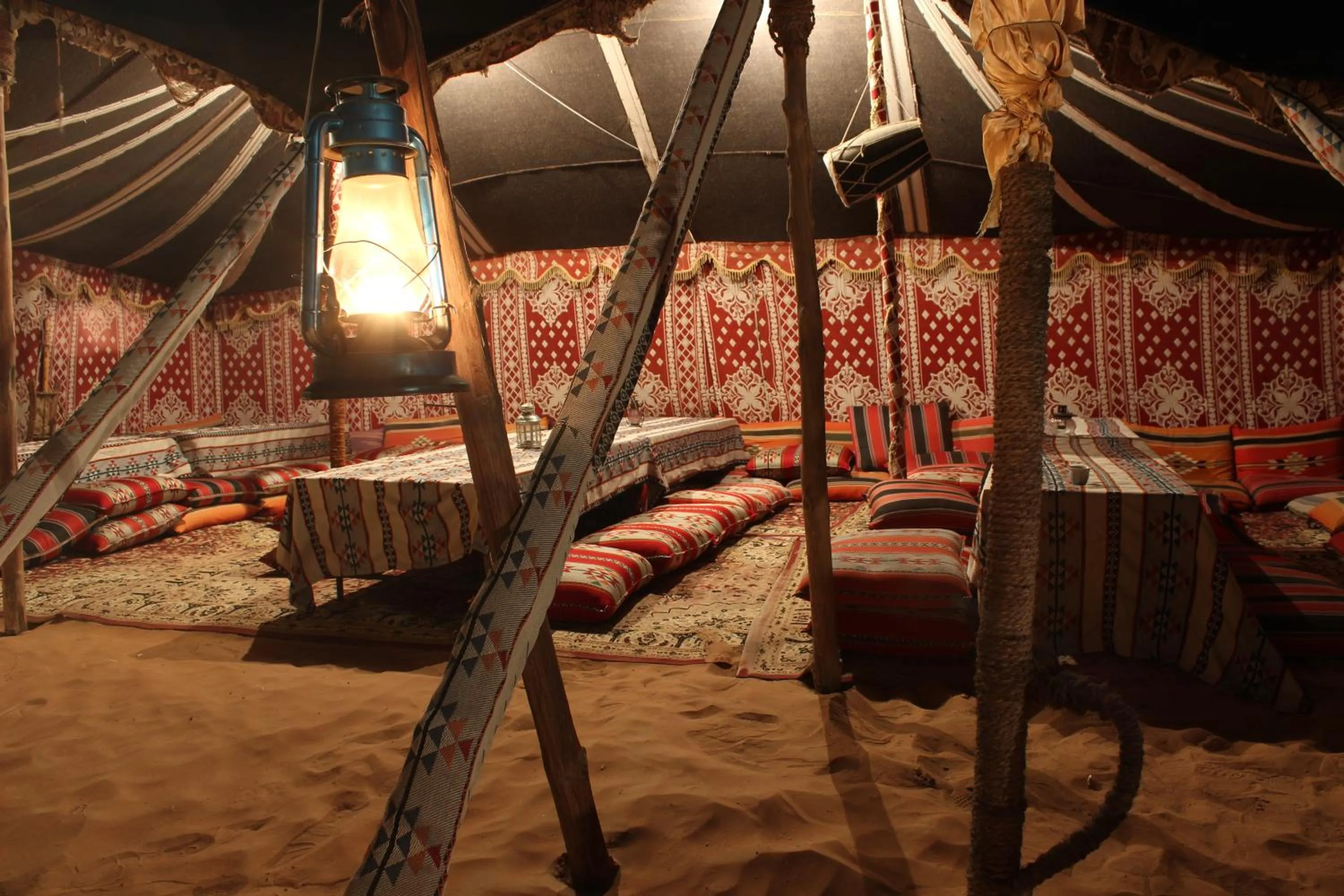 Lounge or bar, Bed in Bedouin Oasis Desert Camp- Ras Al Khaimah