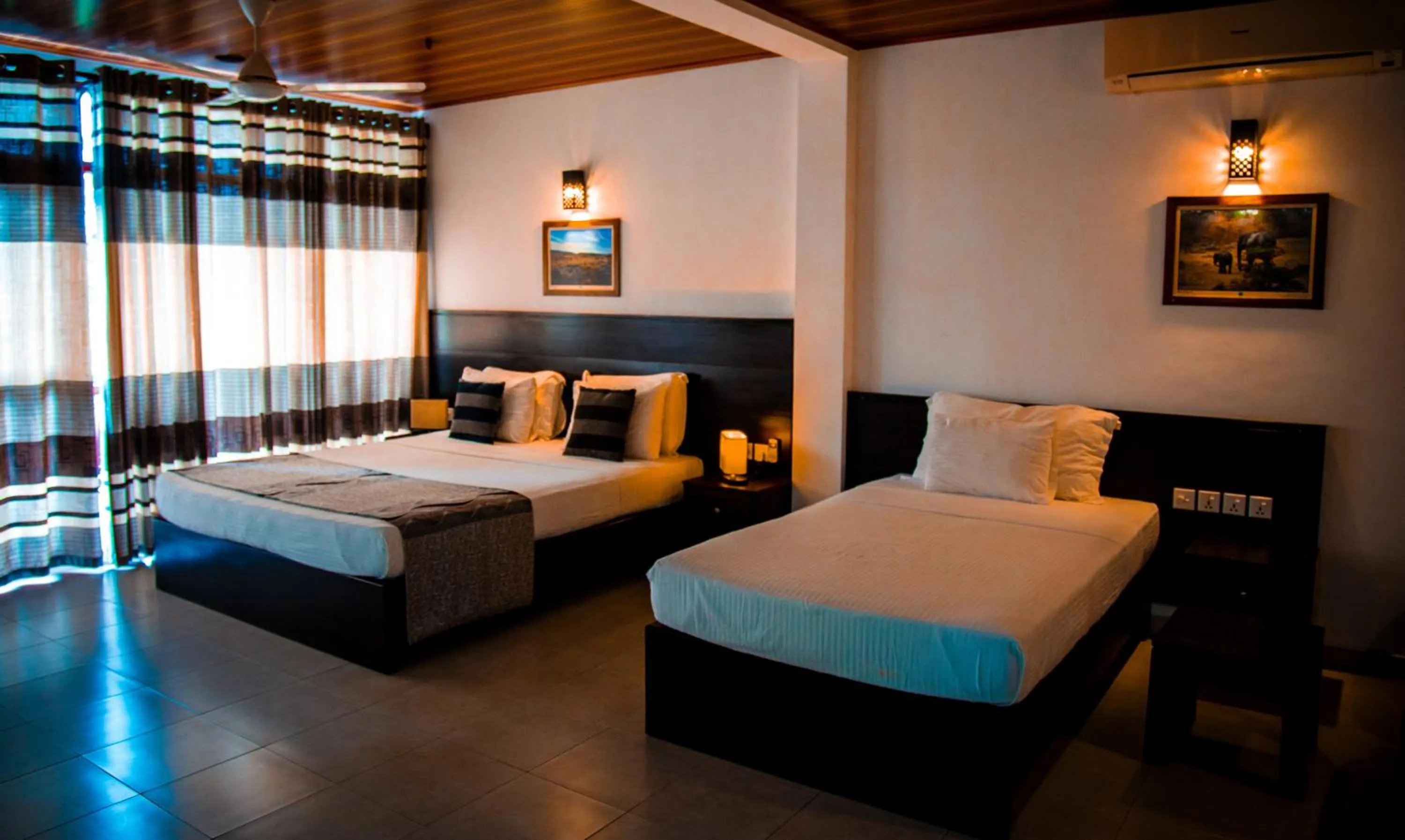 Bed in Riverside Inn Fuji