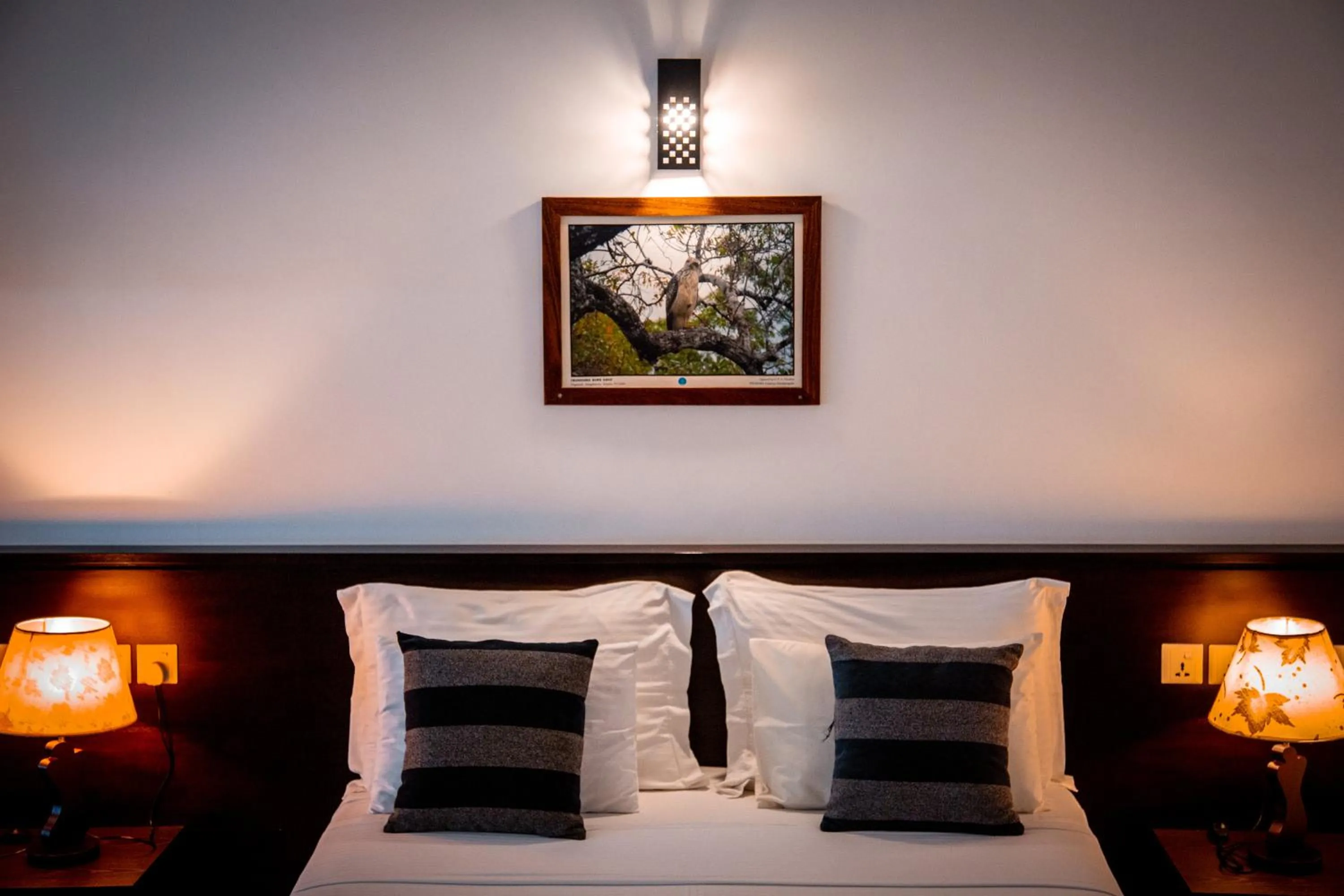 Bed in Riverside Inn Fuji