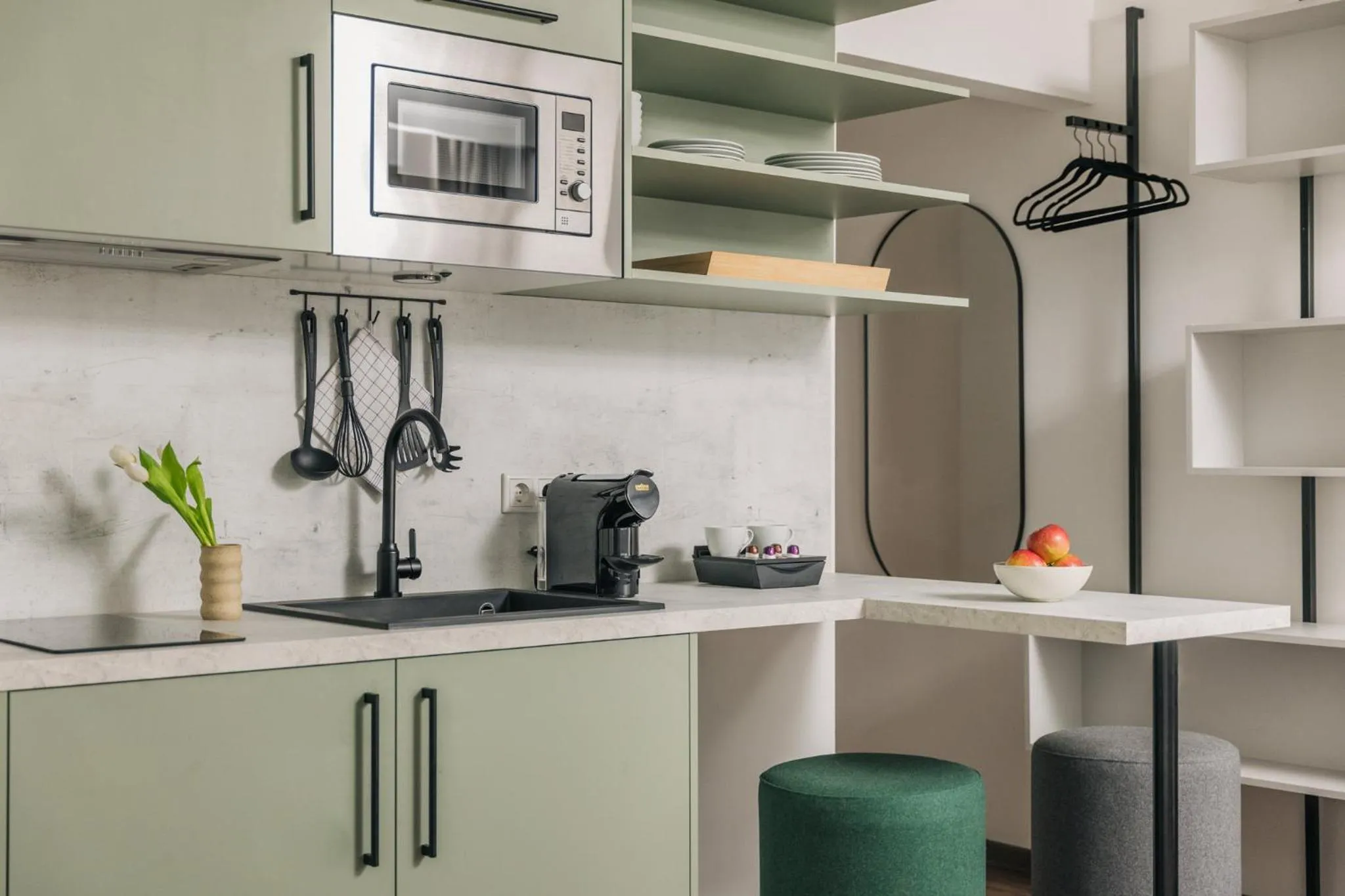 Coffee/tea facilities in Homaris Apartments Frankfurt