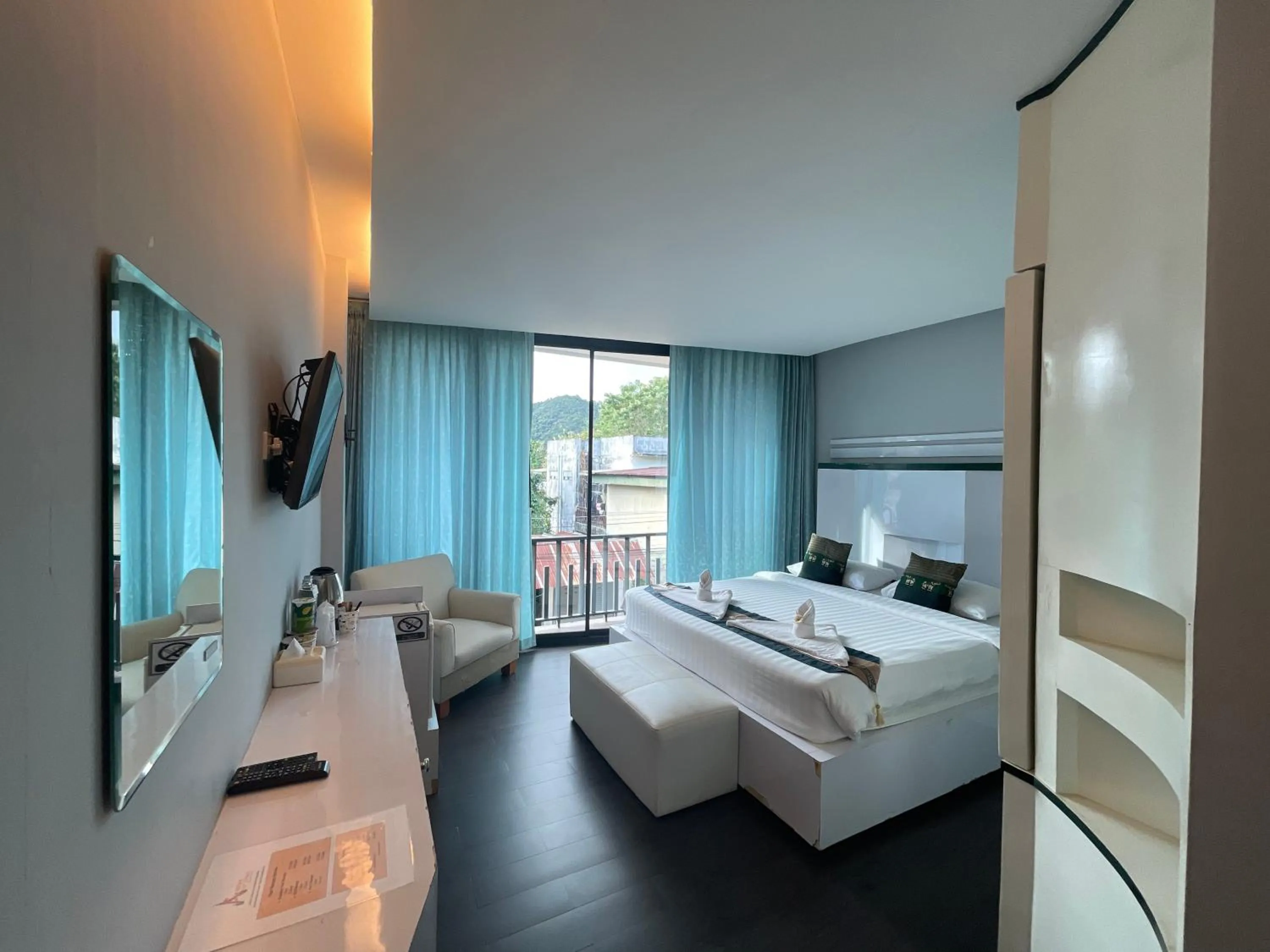 Bed in Saranya River House สรัญญาริเวอร์เฮาส์