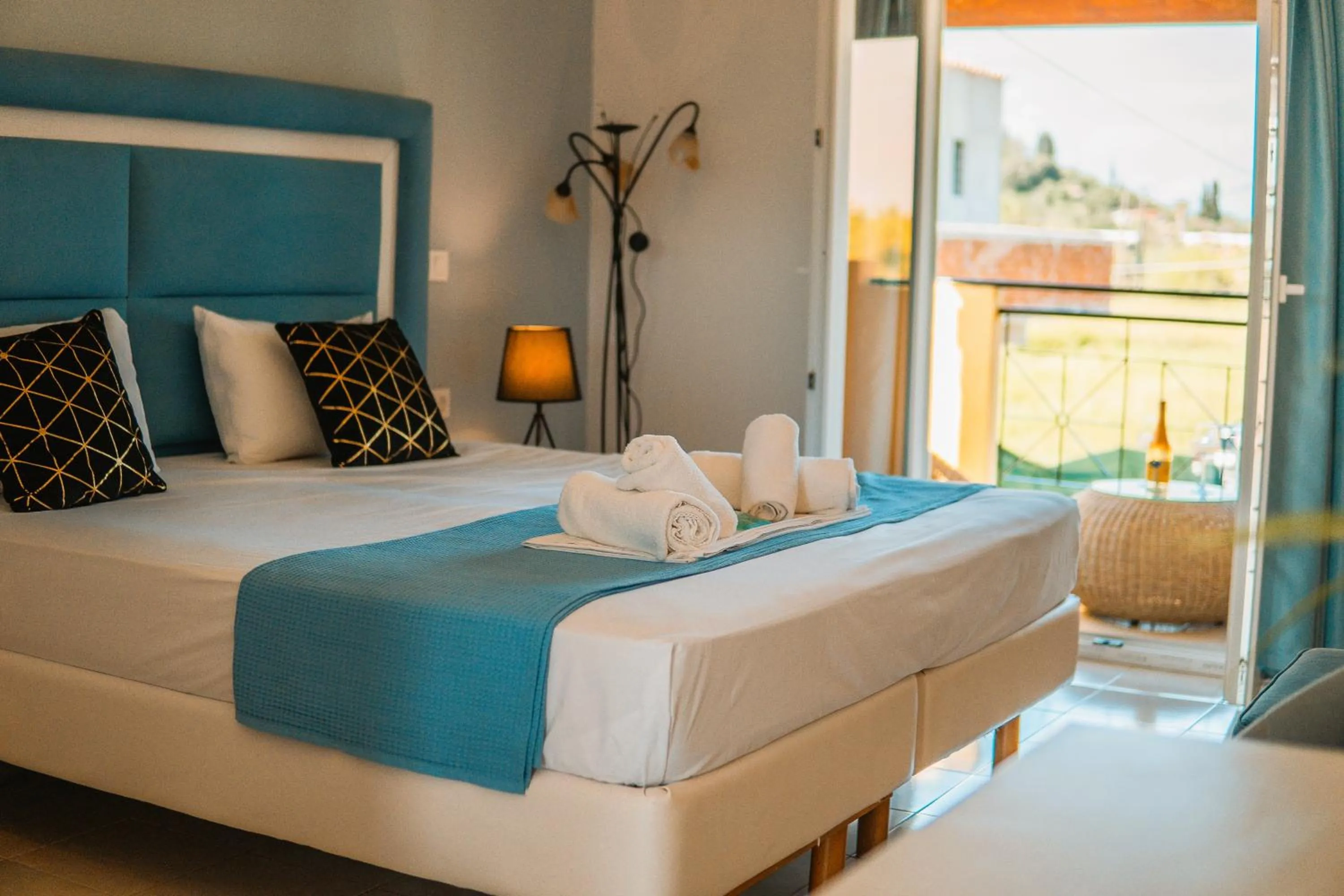 Bed in Melitsa corfu hotel