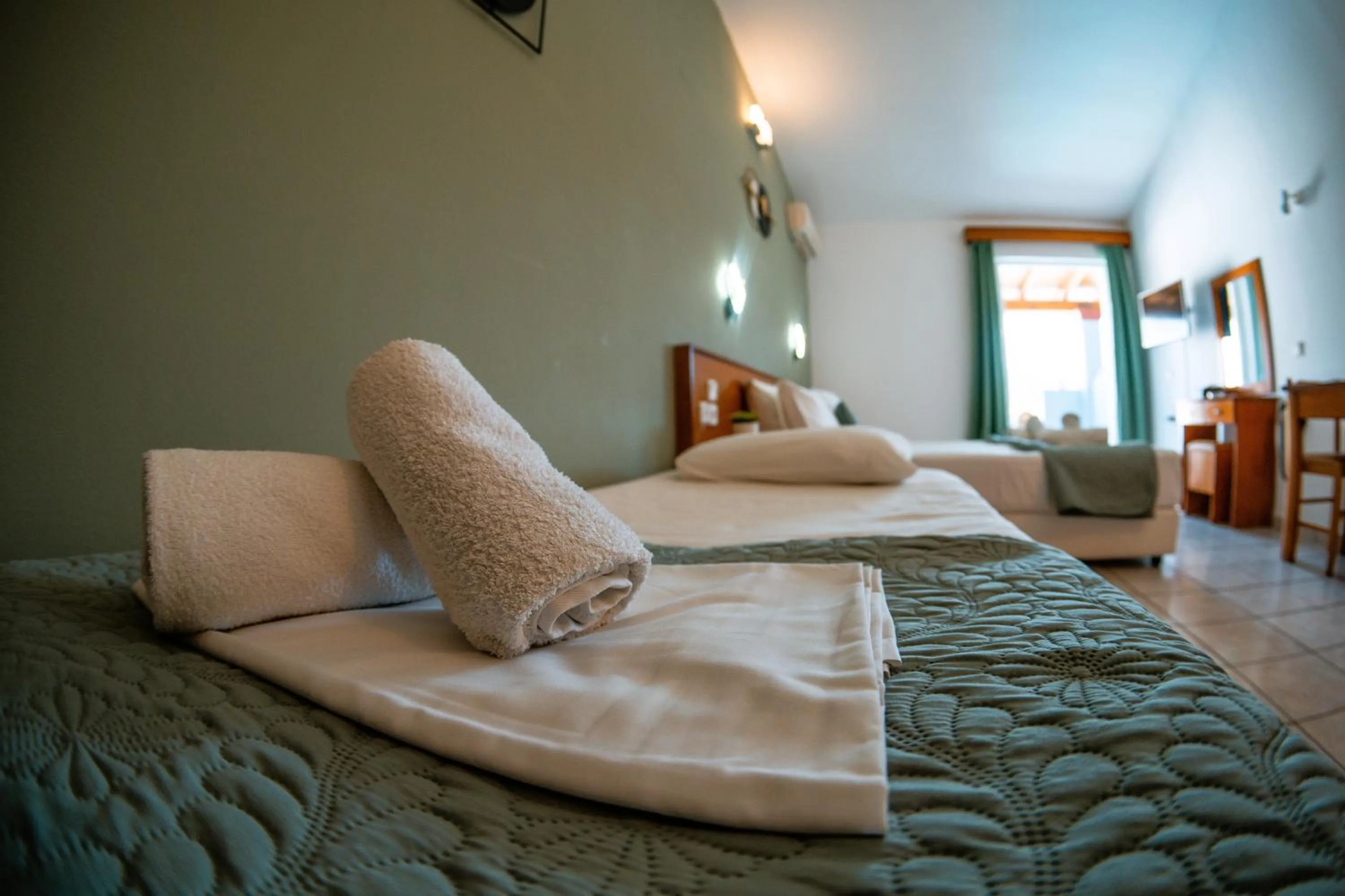 Bed in Melitsa corfu hotel