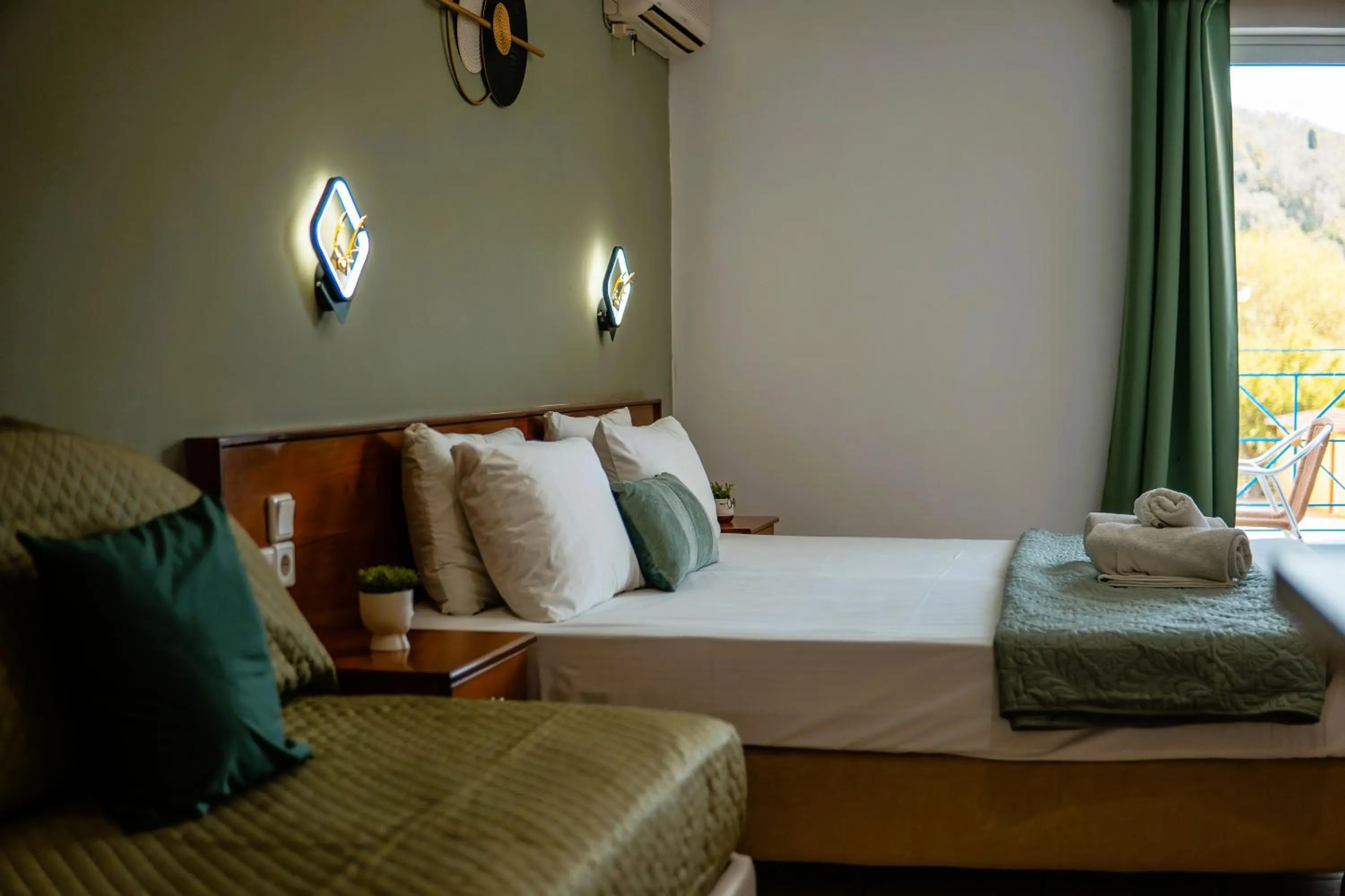 Bed in Melitsa corfu hotel