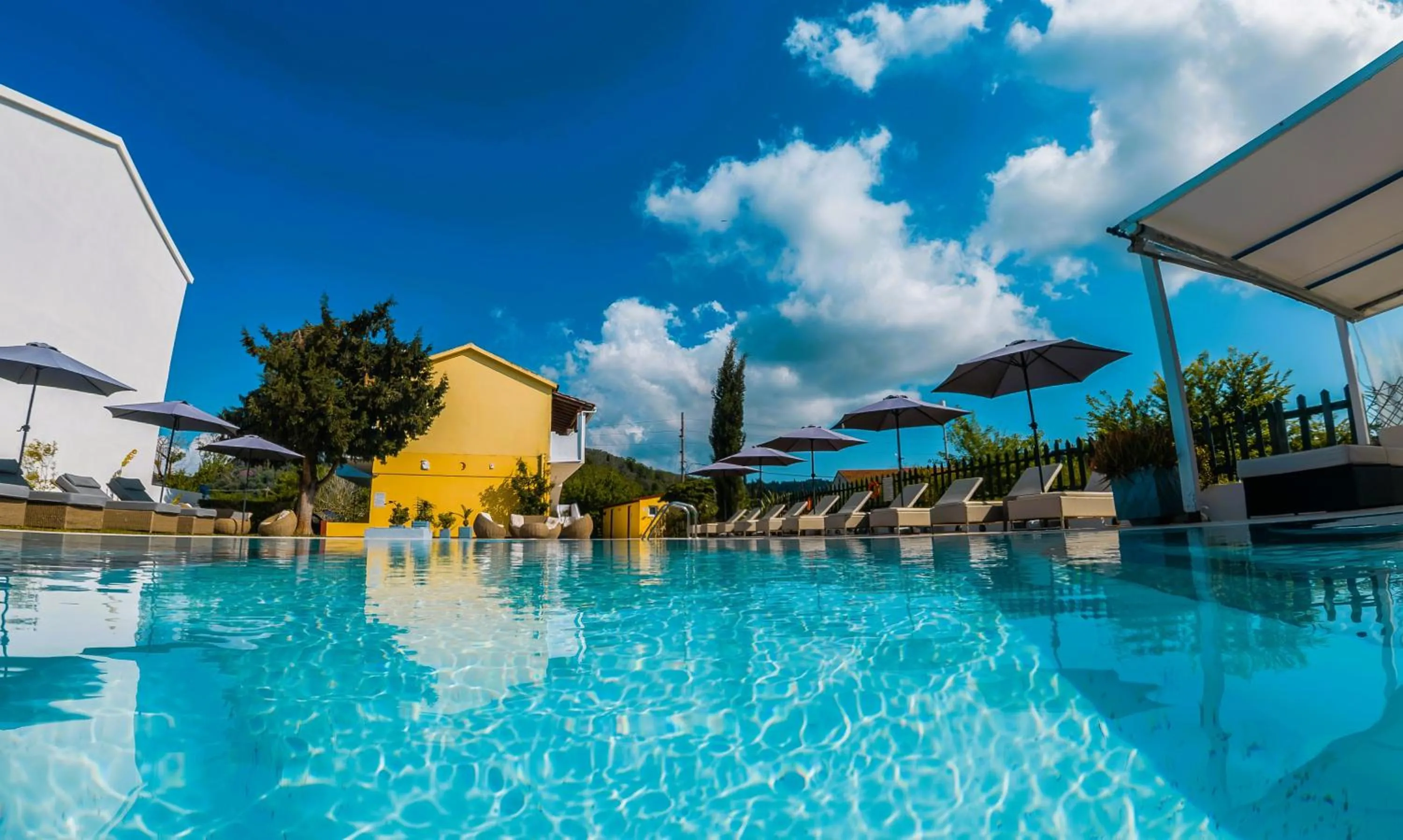 Pool view in Melitsa corfu hotel