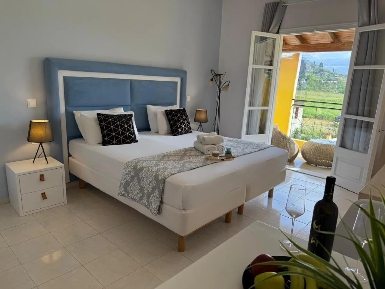 Bed in Melitsa corfu hotel