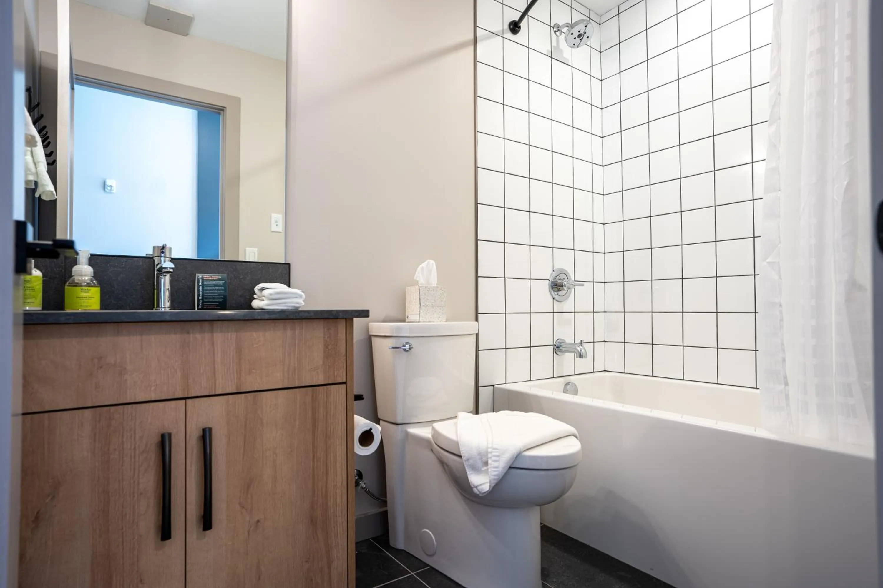 Bathroom in Basecamp Suites Revelstoke