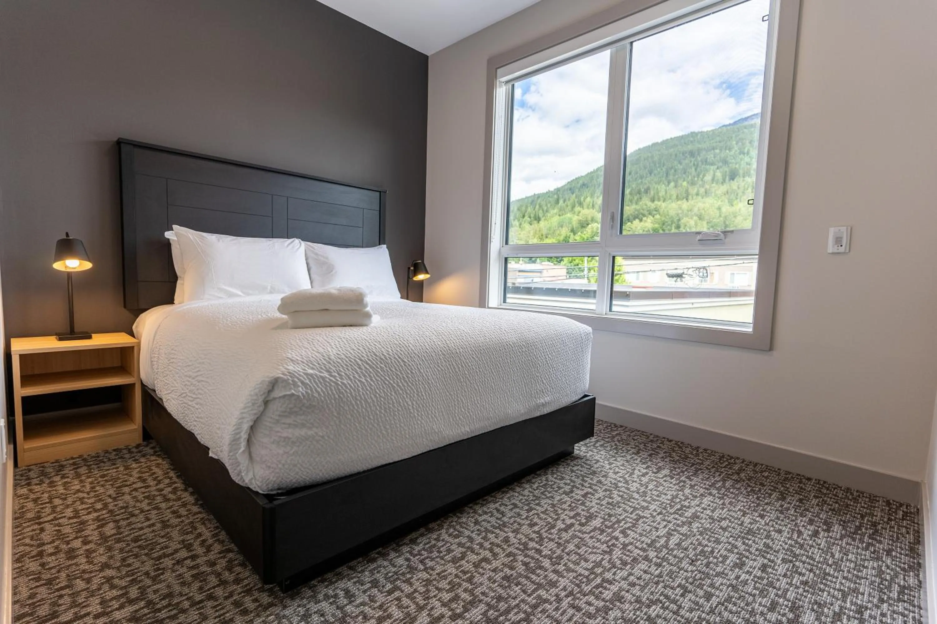 Bed in Basecamp Suites Revelstoke