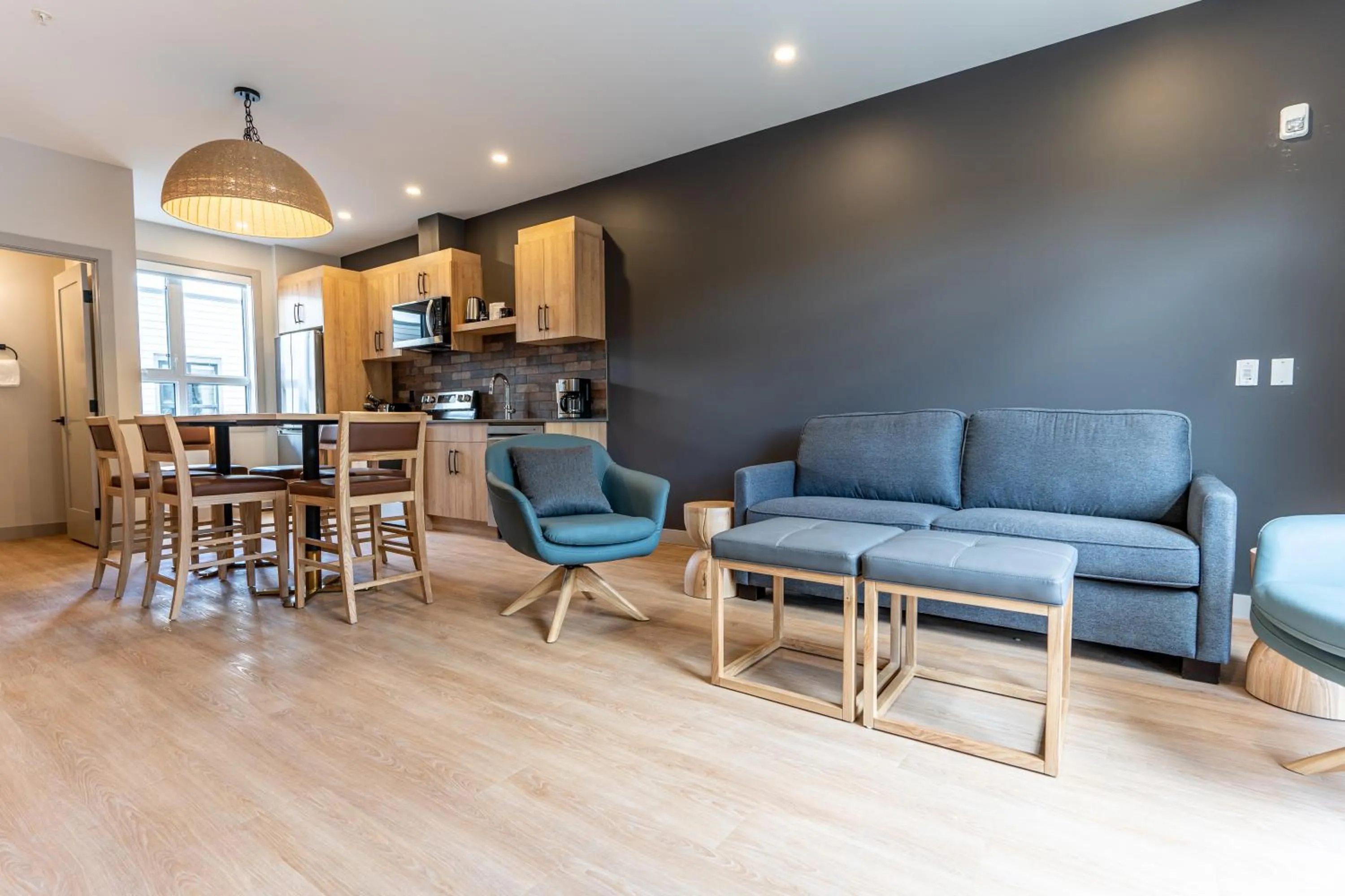 Living room in Basecamp Suites Revelstoke